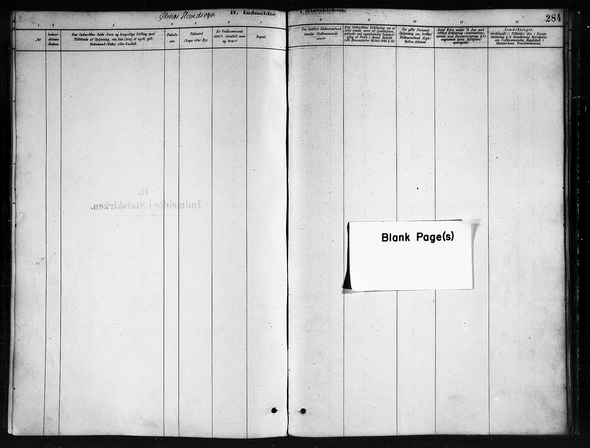 Ministerialprotokoller, klokkerbøker og fødselsregistre - Nordland, AV/SAT-A-1459/893/L1335: Ministerialbok nr. 893A08 /1, 1878-1884, s. 284