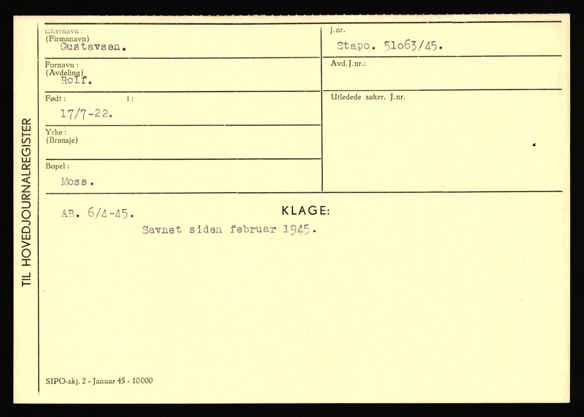 Statspolitiet - Hovedkontoret / Osloavdelingen, AV/RA-S-1329/C/Ca/L0005: Furali - Hamula, 1943-1945, s. 3312