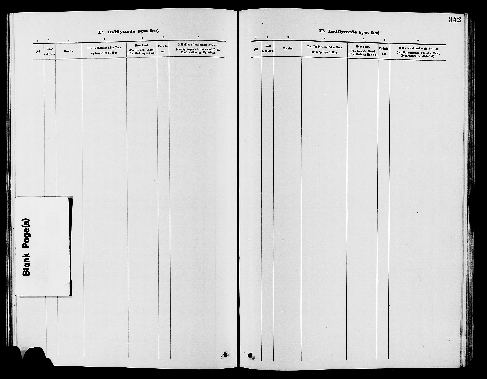 Vardal prestekontor, SAH/PREST-100/H/Ha/Hab/L0007: Klokkerbok nr. 7 /1, 1881-1895, s. 342
