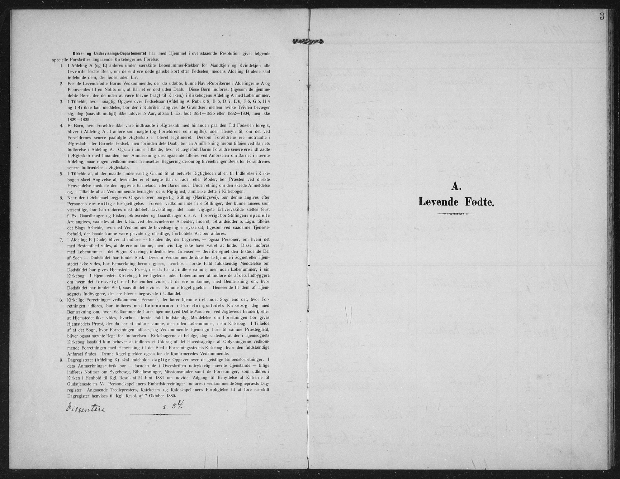 Hetland sokneprestkontor, AV/SAST-A-101826/30/30BA: Ministerialbok nr. A 14, 1905-1919, s. 3