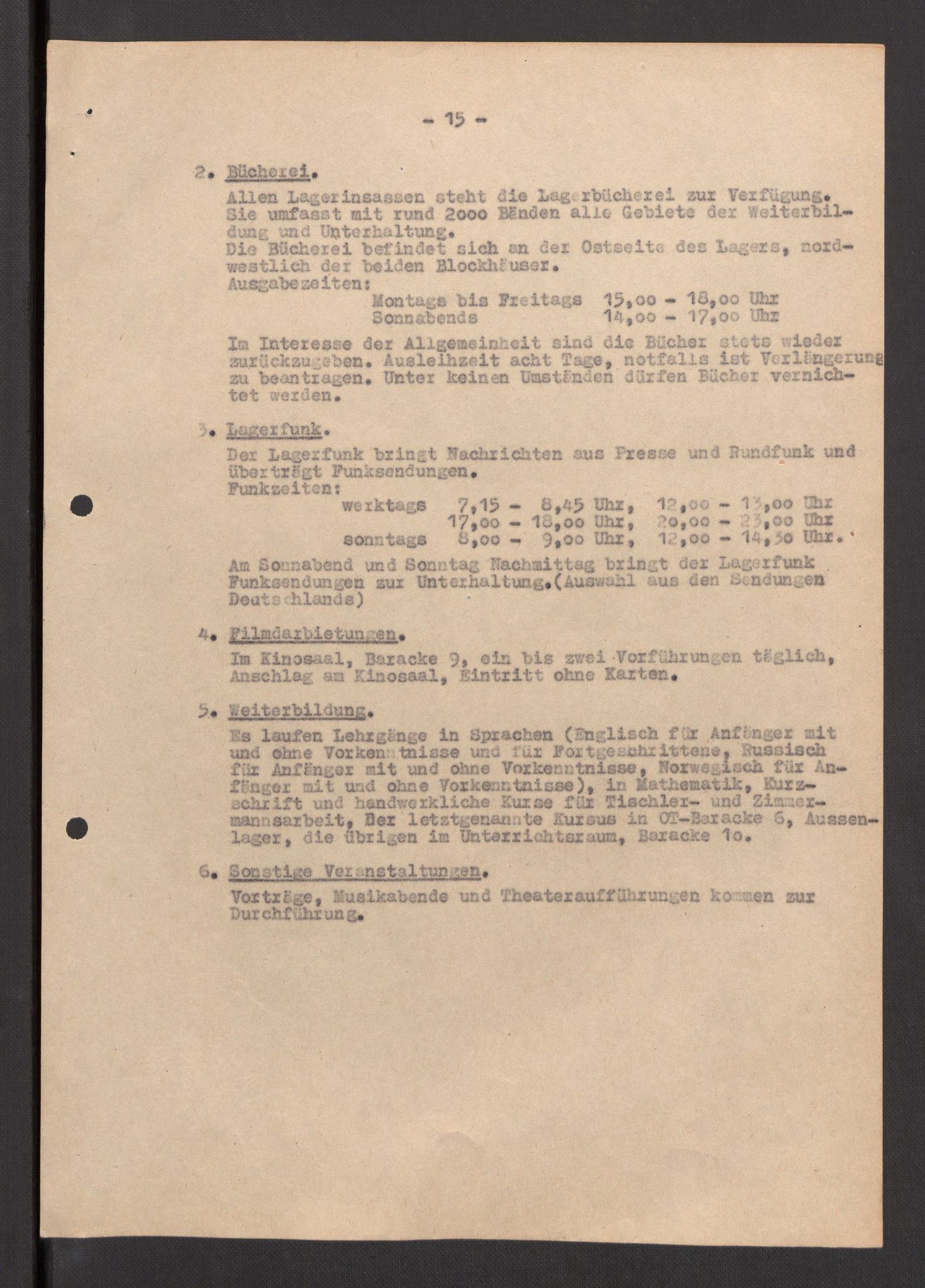 Deutscher Oberbefehlshaber Norwegen (DOBN), AV/RA-RAFA-2197/D/Dja/L0070/0001: DBO Abt. 1a / Lagerordnungen, 1946