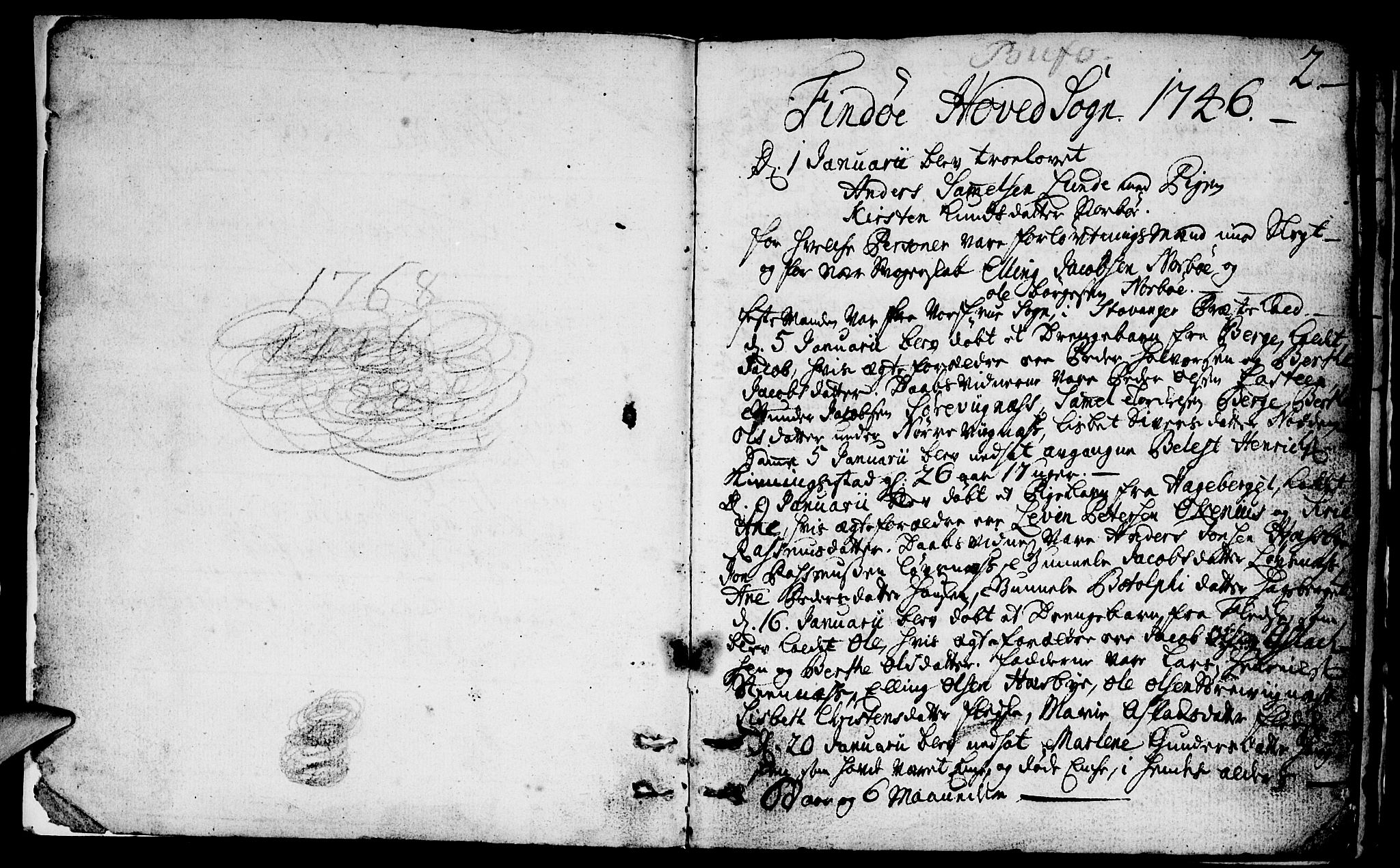 Finnøy sokneprestkontor, SAST/A-101825/H/Ha/Haa/L0004: Ministerialbok nr. A 4, 1746-1772, s. 2