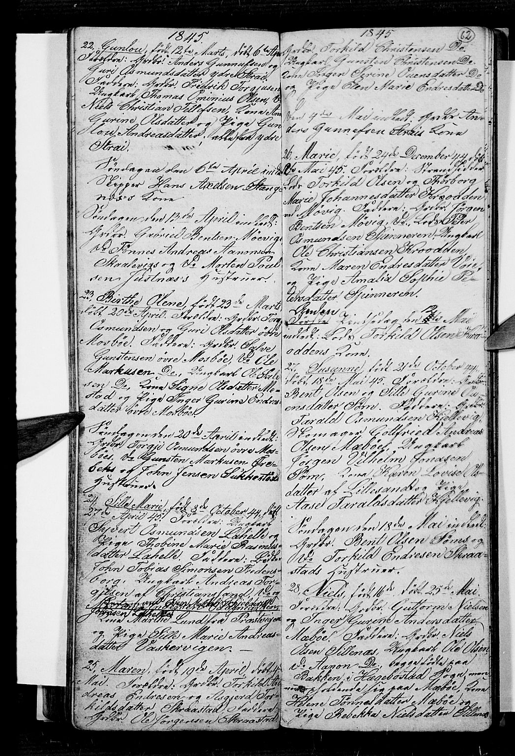 Oddernes sokneprestkontor, AV/SAK-1111-0033/F/Fb/Fba/L0004: Klokkerbok nr. B 4, 1837-1846, s. 62