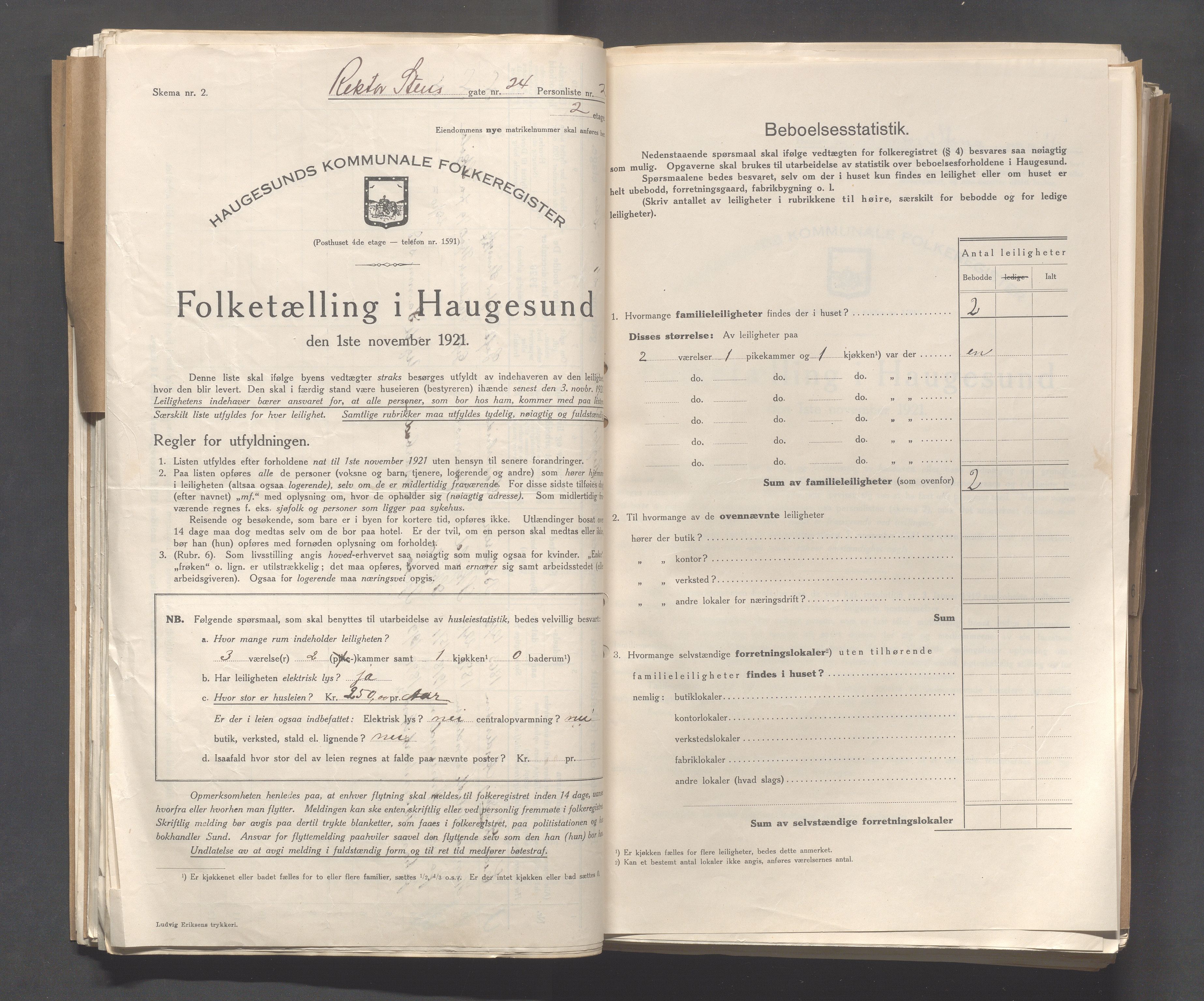 IKAR, Kommunal folketelling 1.11.1921 for Haugesund, 1921, s. 3270