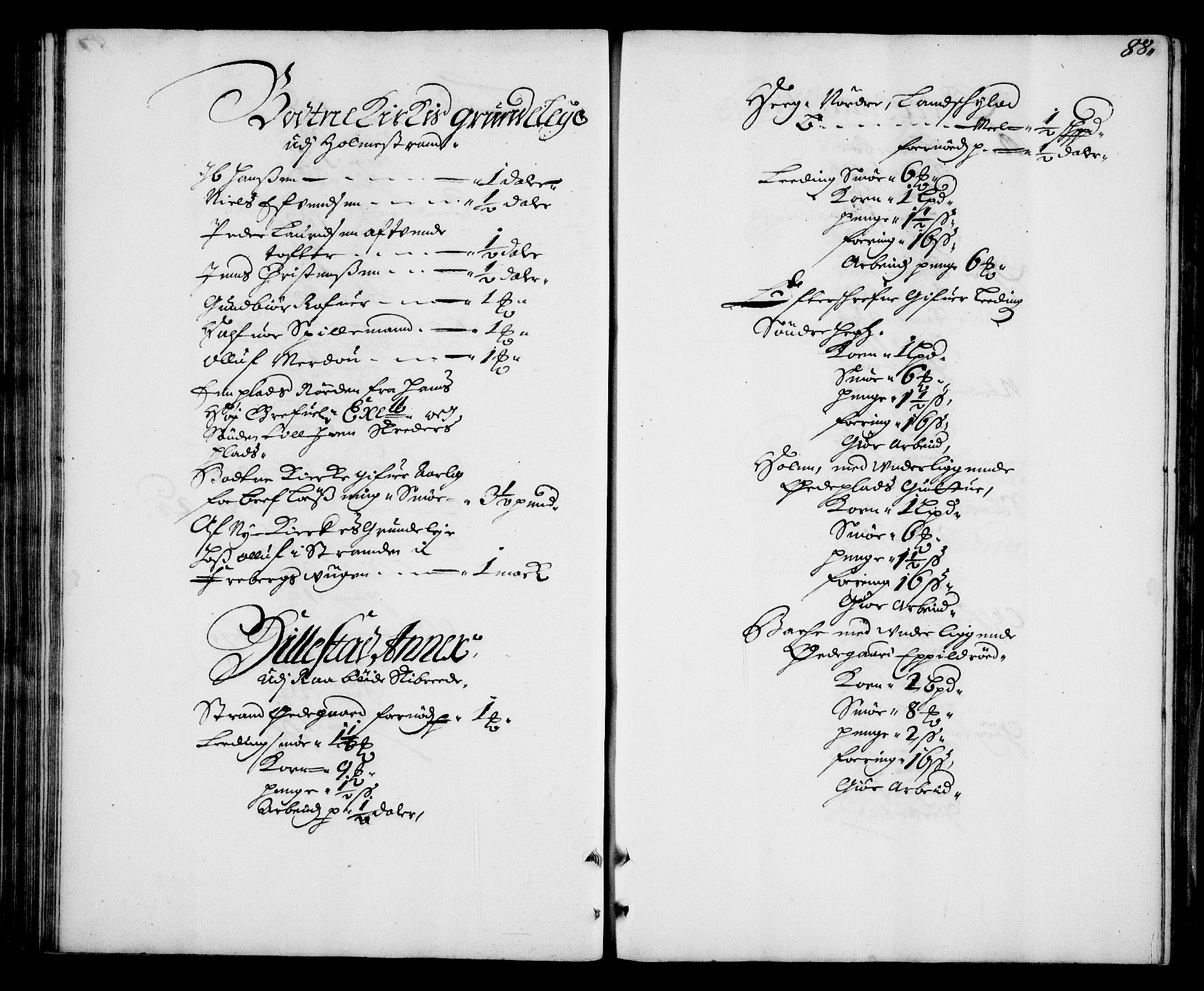 Rentekammeret inntil 1814, Realistisk ordnet avdeling, AV/RA-EA-4070/N/Na/L0003/0006: [XI h]: Tønsbergs amt og Larvik grevskaps jordebøker: / Tønsberg grevskaps jordebok, 1683, s. 87b-88a