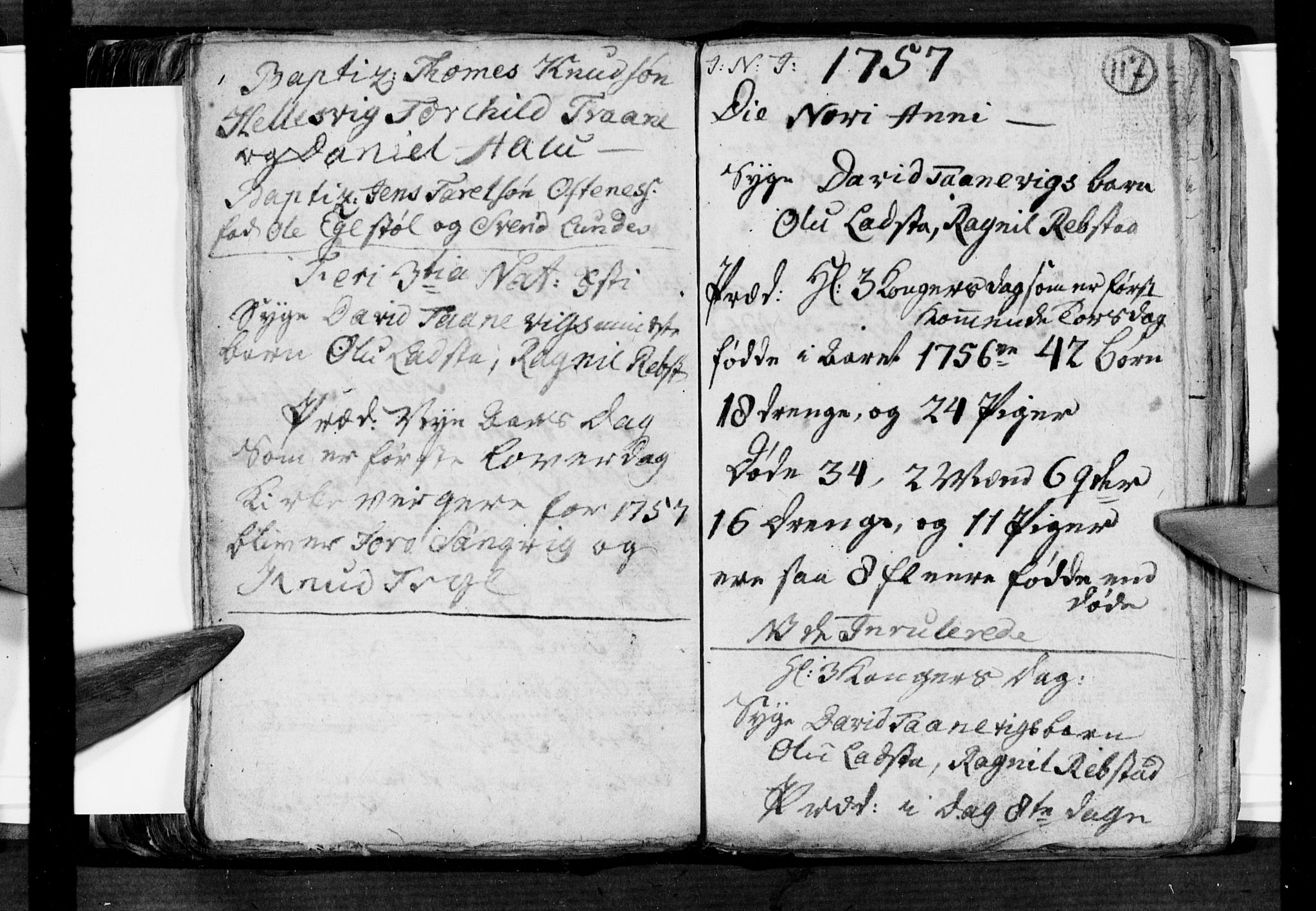 Søgne sokneprestkontor, SAK/1111-0037/F/Fa/Fab/L0003: Ministerialbok nr. A 3, 1751-1759, s. 117
