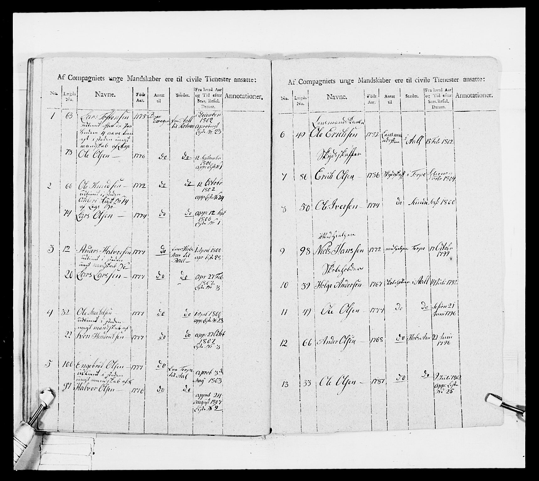 Generalitets- og kommissariatskollegiet, Det kongelige norske kommissariatskollegium, AV/RA-EA-5420/E/Eh/L0042: 1. Akershusiske nasjonale infanteriregiment, 1810, s. 97