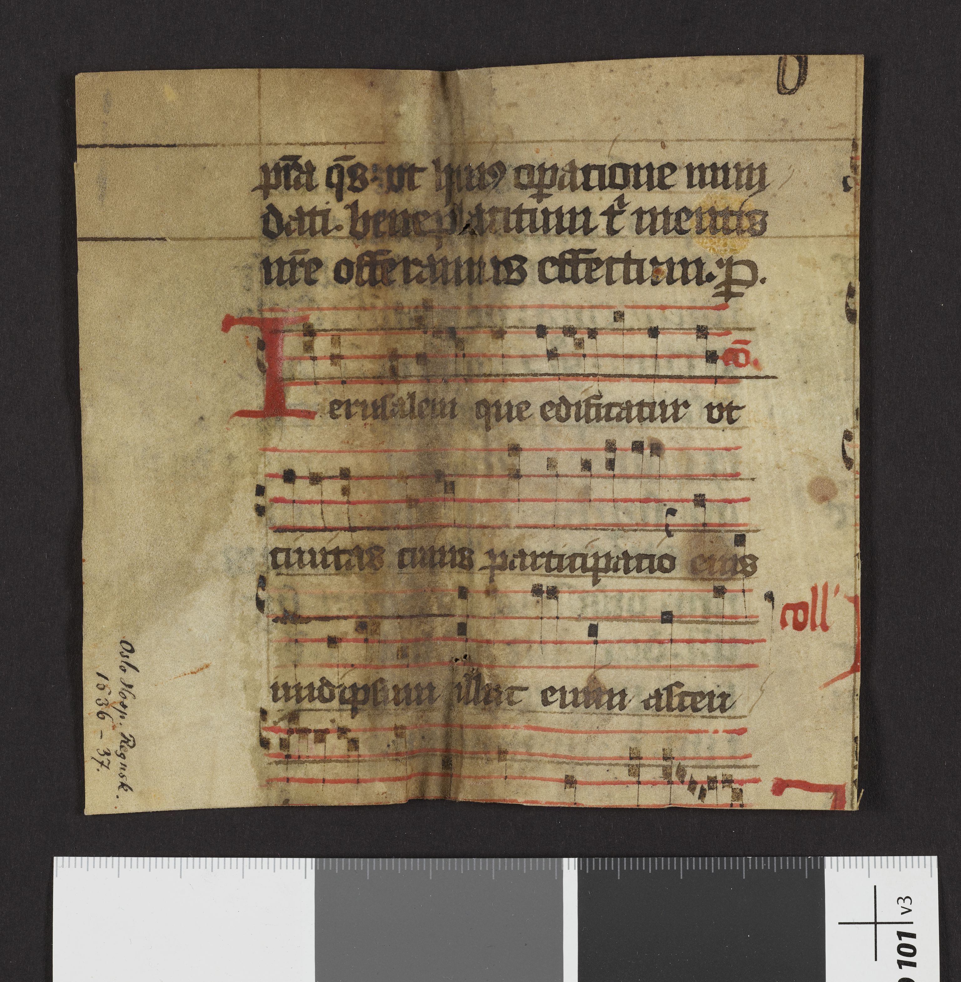 Riksarkivets diplomsamling, AV/RA-EA-5965/F27/F27A/F27Aa/L0041: Latinske fragmenter, fragmentnummer 3508-3599., 1100-1536, s. 1