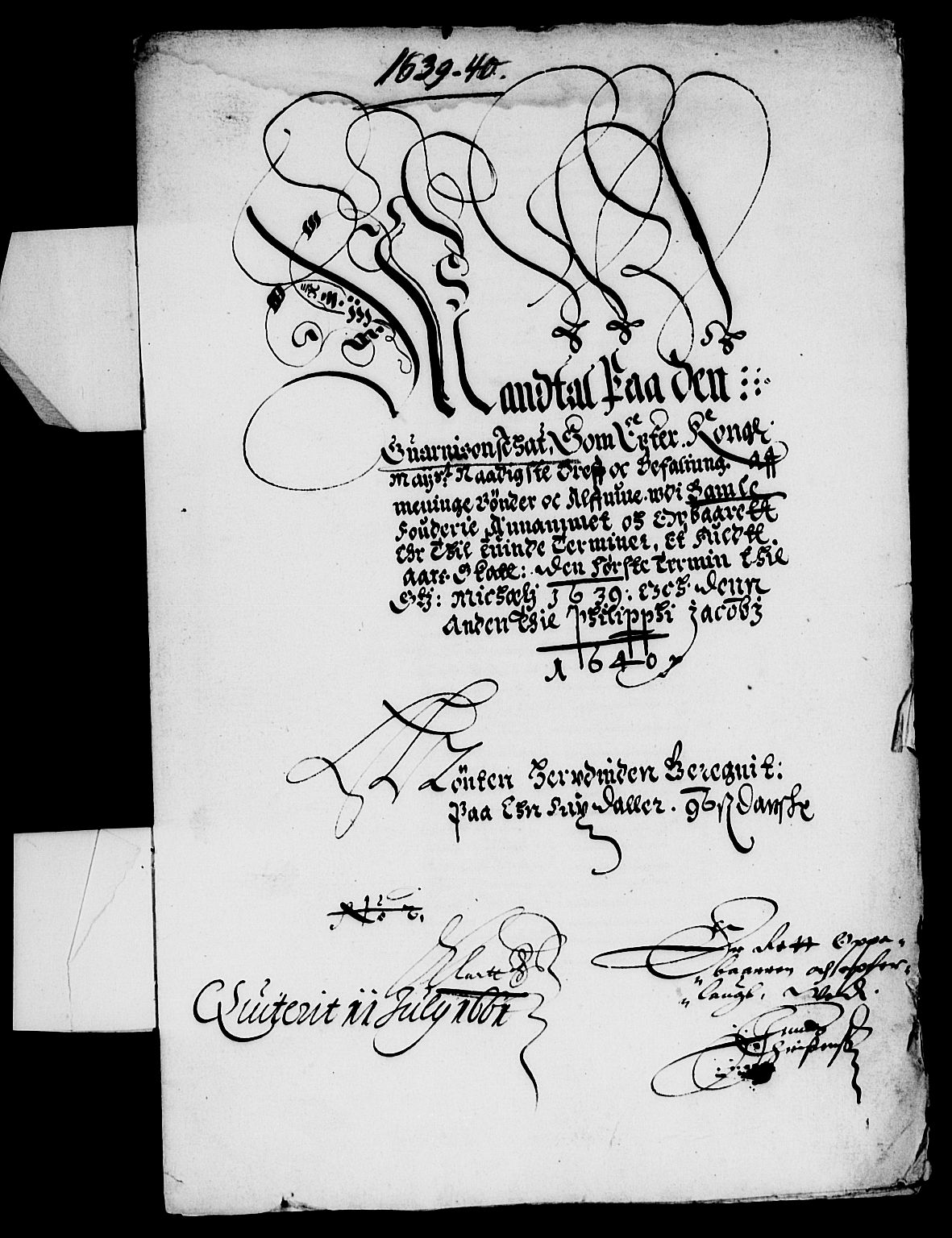 Rentekammeret inntil 1814, Reviderte regnskaper, Lensregnskaper, AV/RA-EA-5023/R/Rb/Rbp/L0023: Bratsberg len, 1639-1640