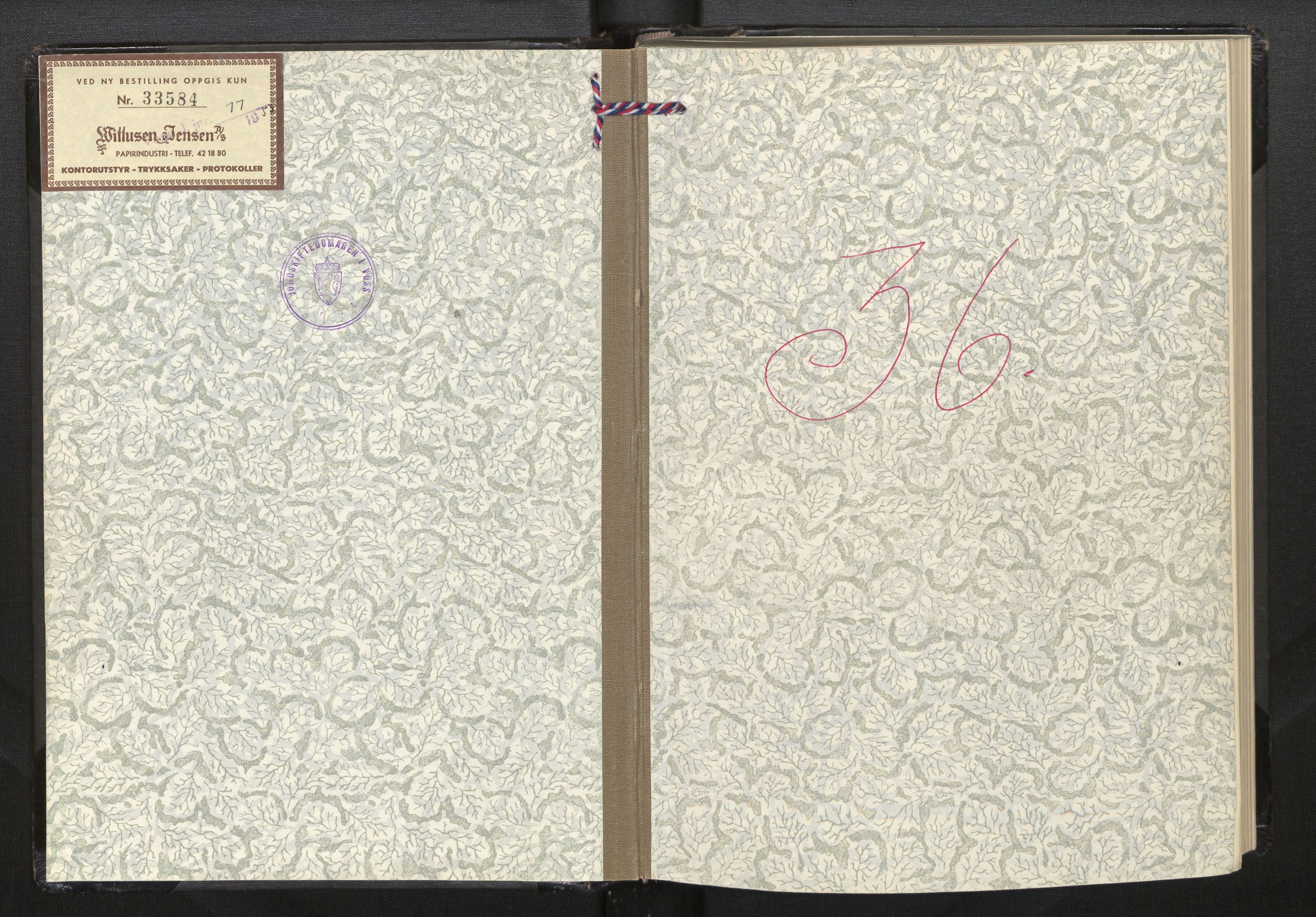 Hordaland jordskiftedøme - V Voss jordskiftedistrikt, AV/SAB-A-7201/A/Aa/L0036: Forhandlingsprotokoll, 1956-1958