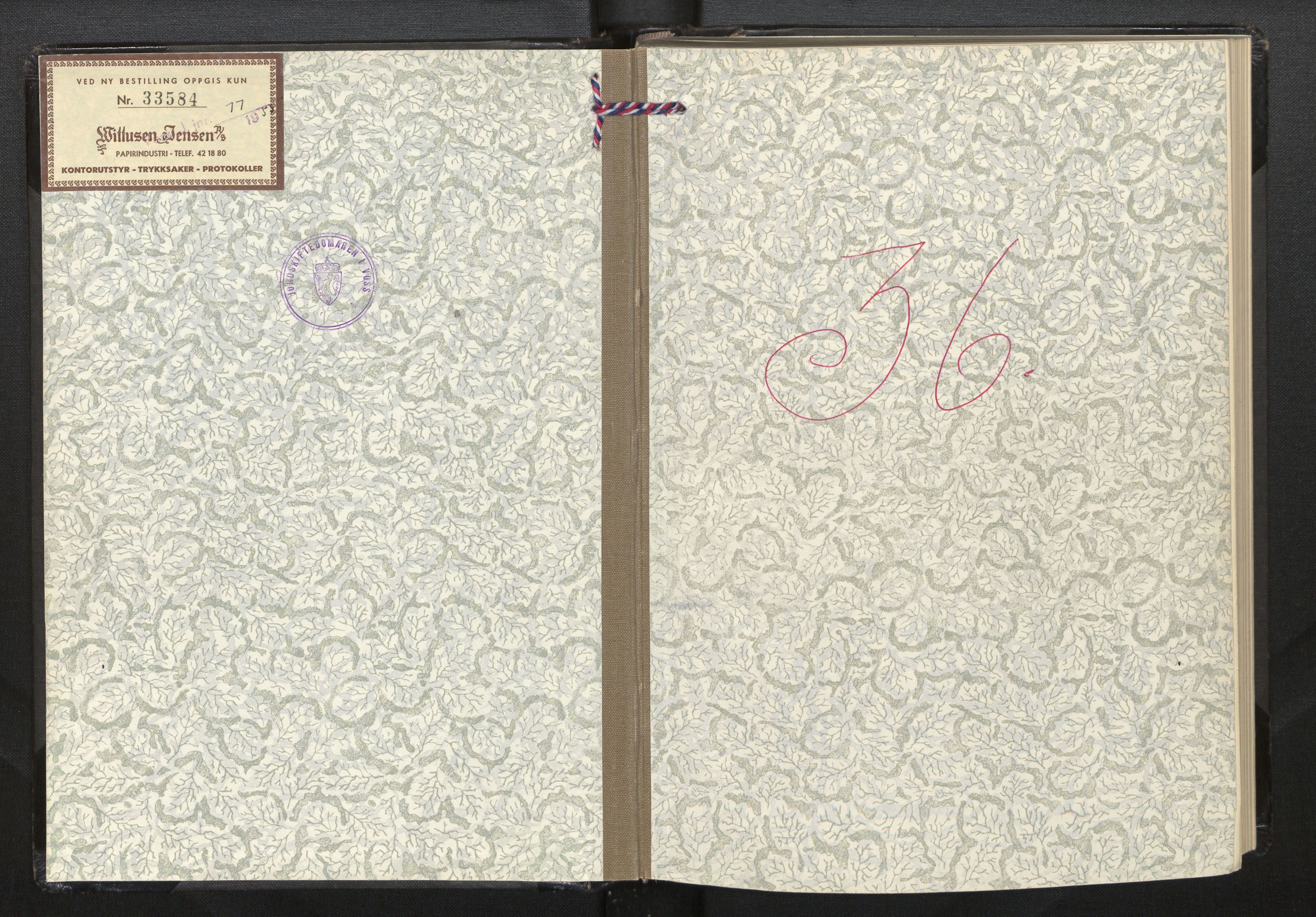 Hordaland jordskiftedøme - V Voss jordskiftedistrikt, SAB/A-7201/A/Aa/L0036: Forhandlingsprotokoll, 1956-1958