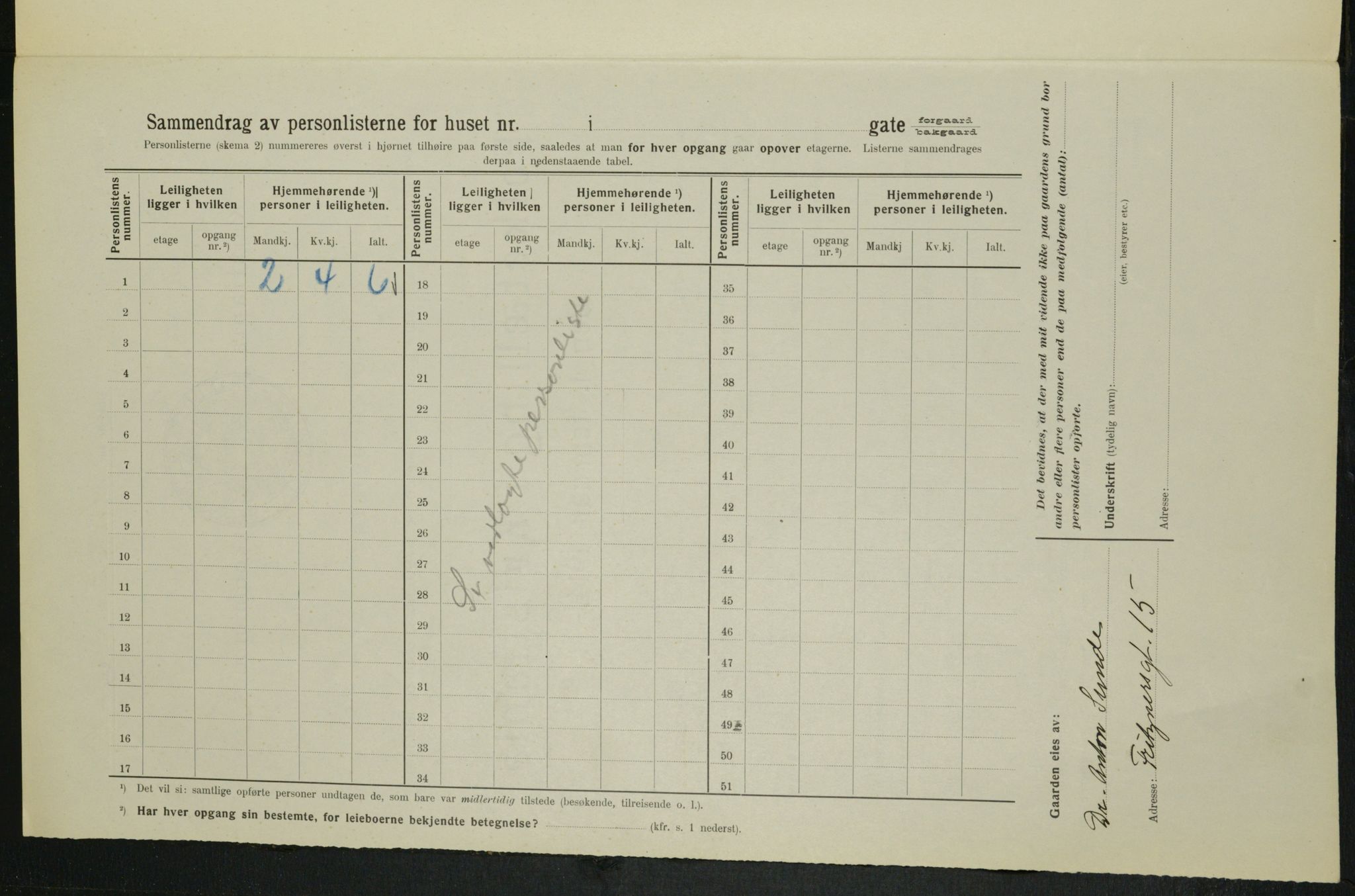 OBA, Kommunal folketelling 1.2.1914 for Kristiania, 1914, s. 27270