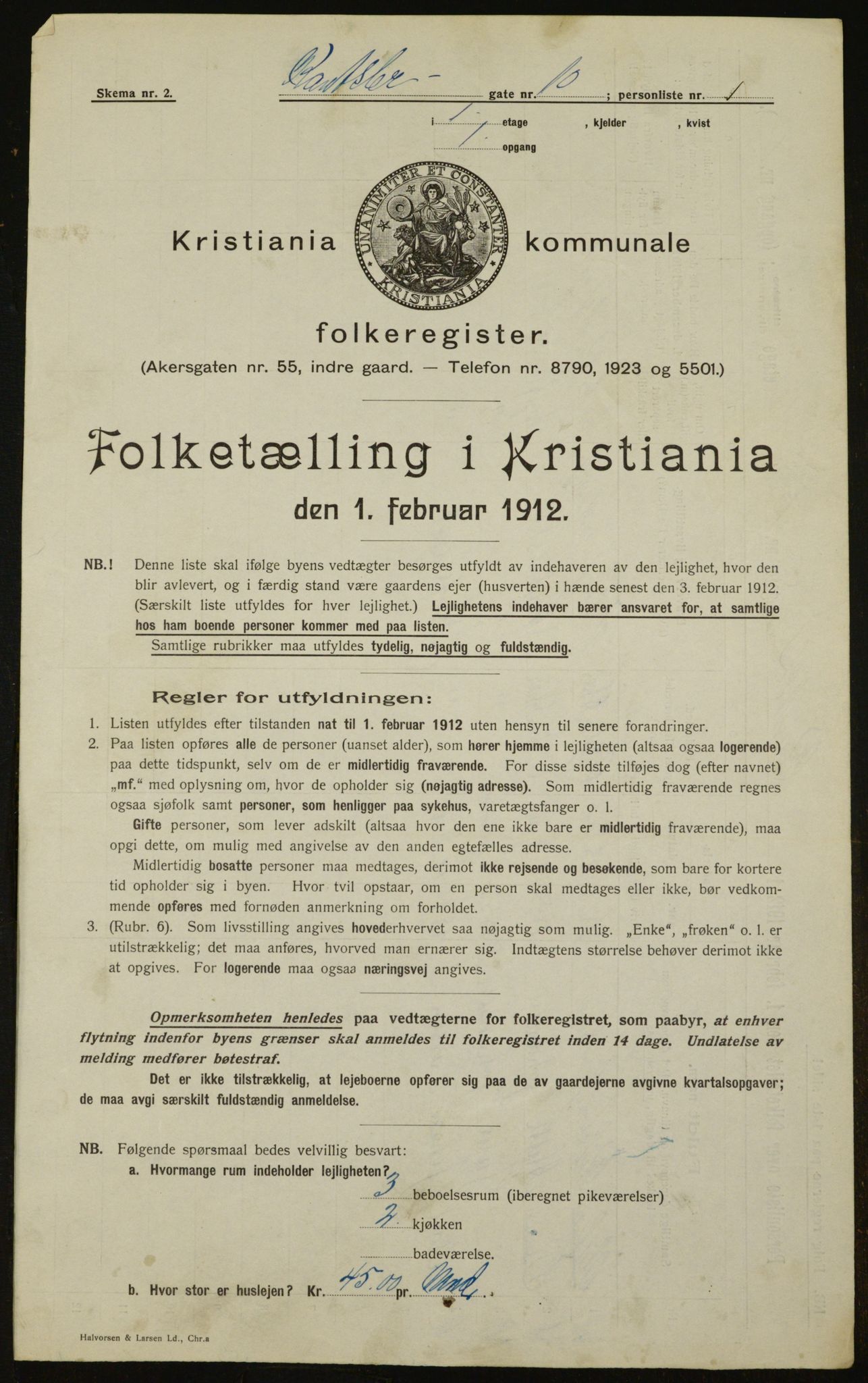 OBA, Kommunal folketelling 1.2.1912 for Kristiania, 1912, s. 48438