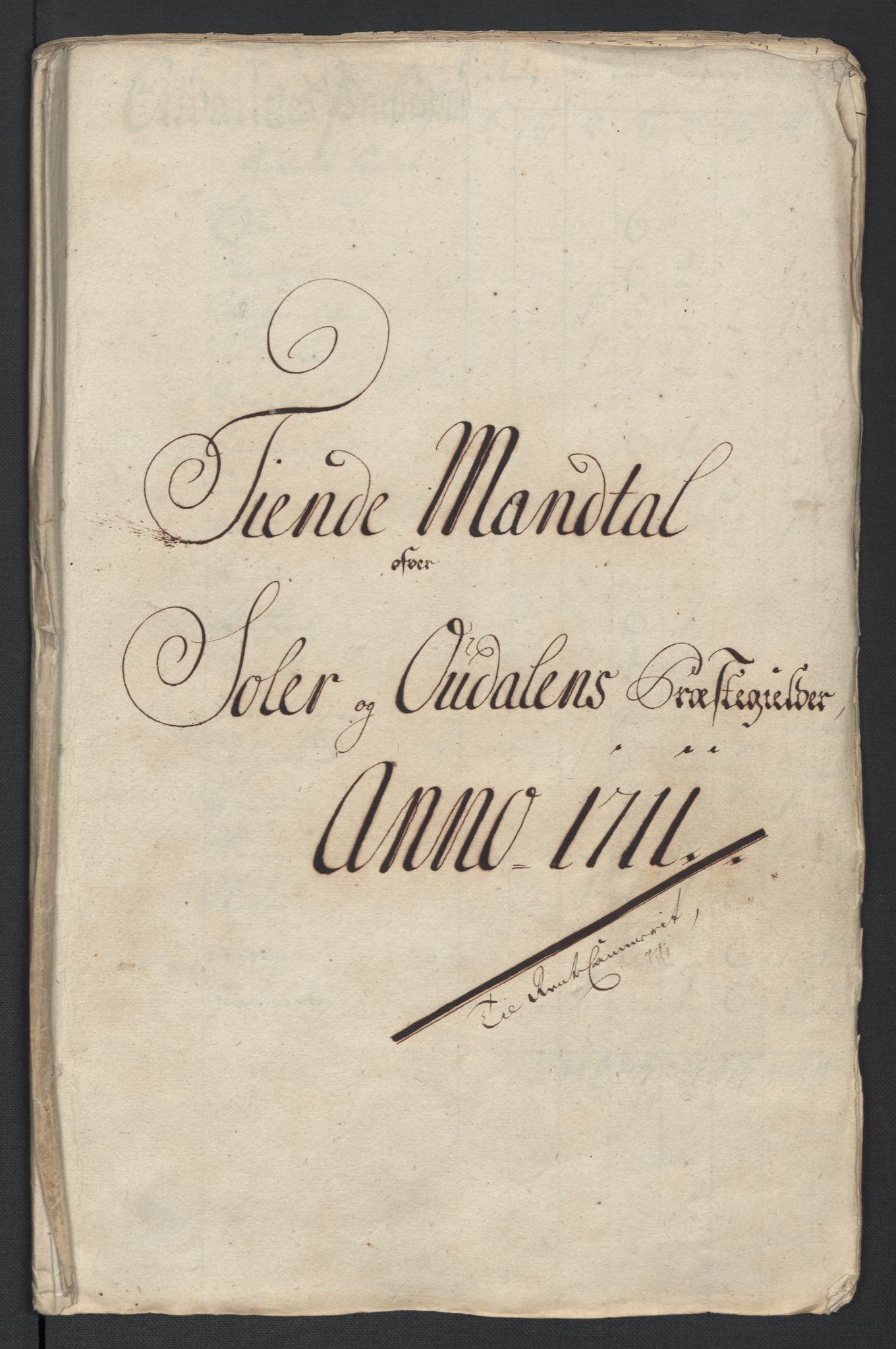 Rentekammeret inntil 1814, Reviderte regnskaper, Fogderegnskap, RA/EA-4092/R13/L0848: Fogderegnskap Solør, Odal og Østerdal, 1711, s. 65