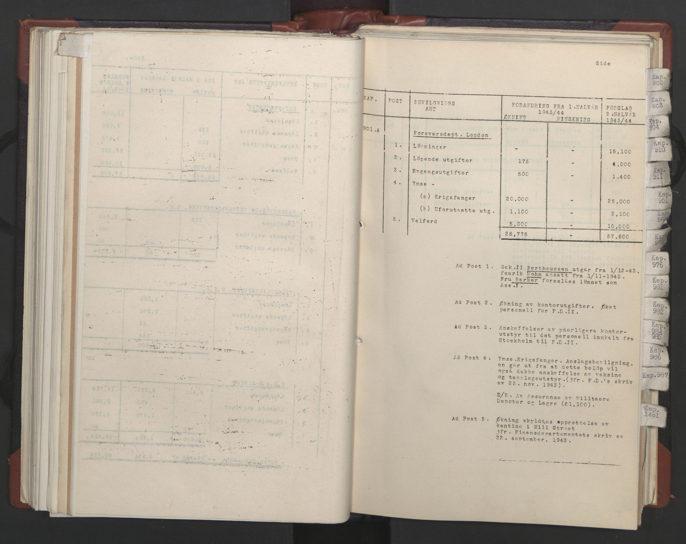 Statsrådssekretariatet, AV/RA-S-1001/A/Ac/L0124: Kgl. res. 14/1-30/6, 1944, s. 163