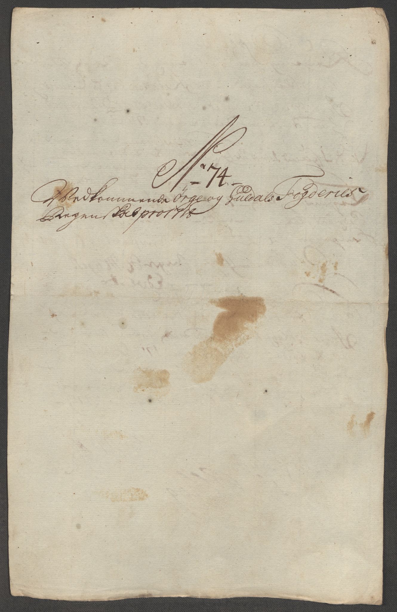 Rentekammeret inntil 1814, Reviderte regnskaper, Fogderegnskap, AV/RA-EA-4092/R60/L3972: Fogderegnskap Orkdal og Gauldal, 1718, s. 160