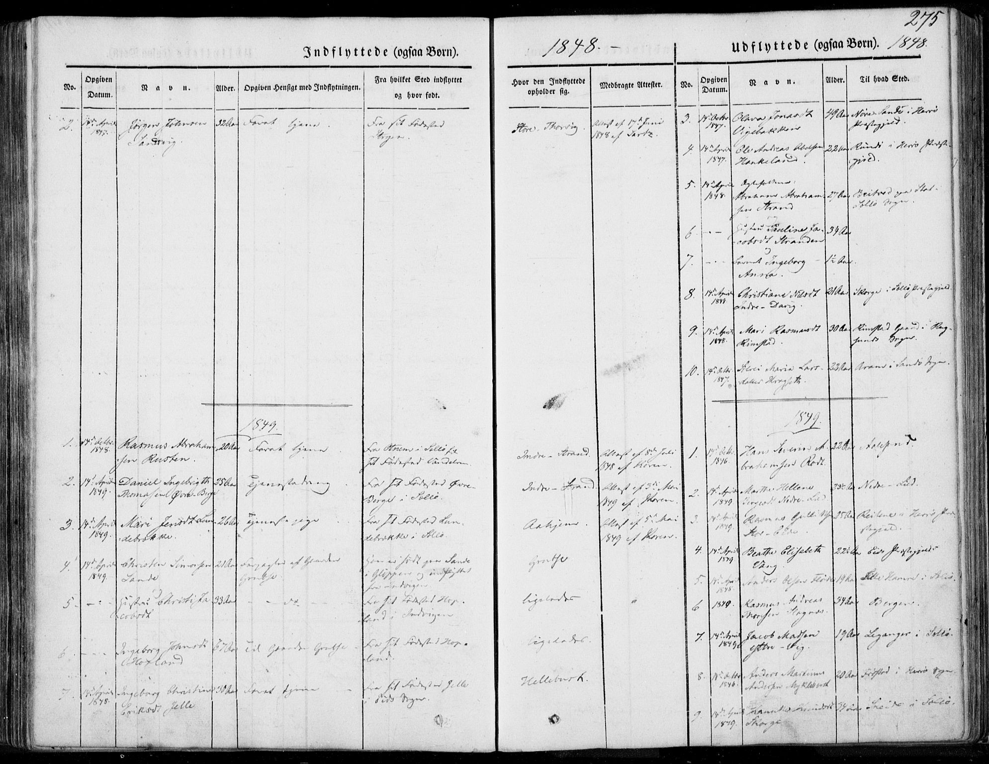 Ministerialprotokoller, klokkerbøker og fødselsregistre - Møre og Romsdal, AV/SAT-A-1454/501/L0006: Ministerialbok nr. 501A06, 1844-1868, s. 275