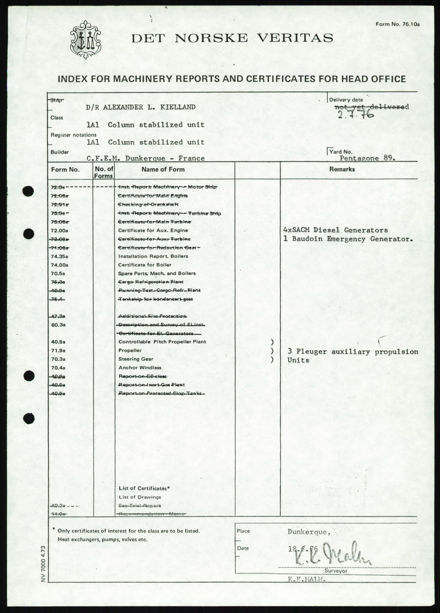 Justisdepartementet, Granskningskommisjonen ved Alexander Kielland-ulykken 27.3.1980, AV/RA-S-1165/D/L0025: I Det norske Veritas (Doku.liste + I6, I12, I18-I20, I29, I32-I33, I35, I37-I39, I42)/J Department of Energy (J11)/M Lloyds Register(M6, M8-M10)/T (T2-T3/ U Stabilitet (U1-U2)/V Forankring (V1-V3), 1980-1981, s. 40