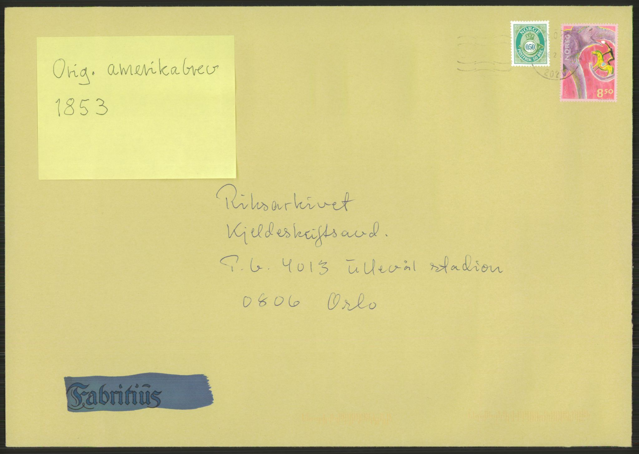 Samlinger til kildeutgivelse, Amerikabrevene, AV/RA-EA-4057/F/L0046: Amerikabrev, originaler og kopier., s. 3