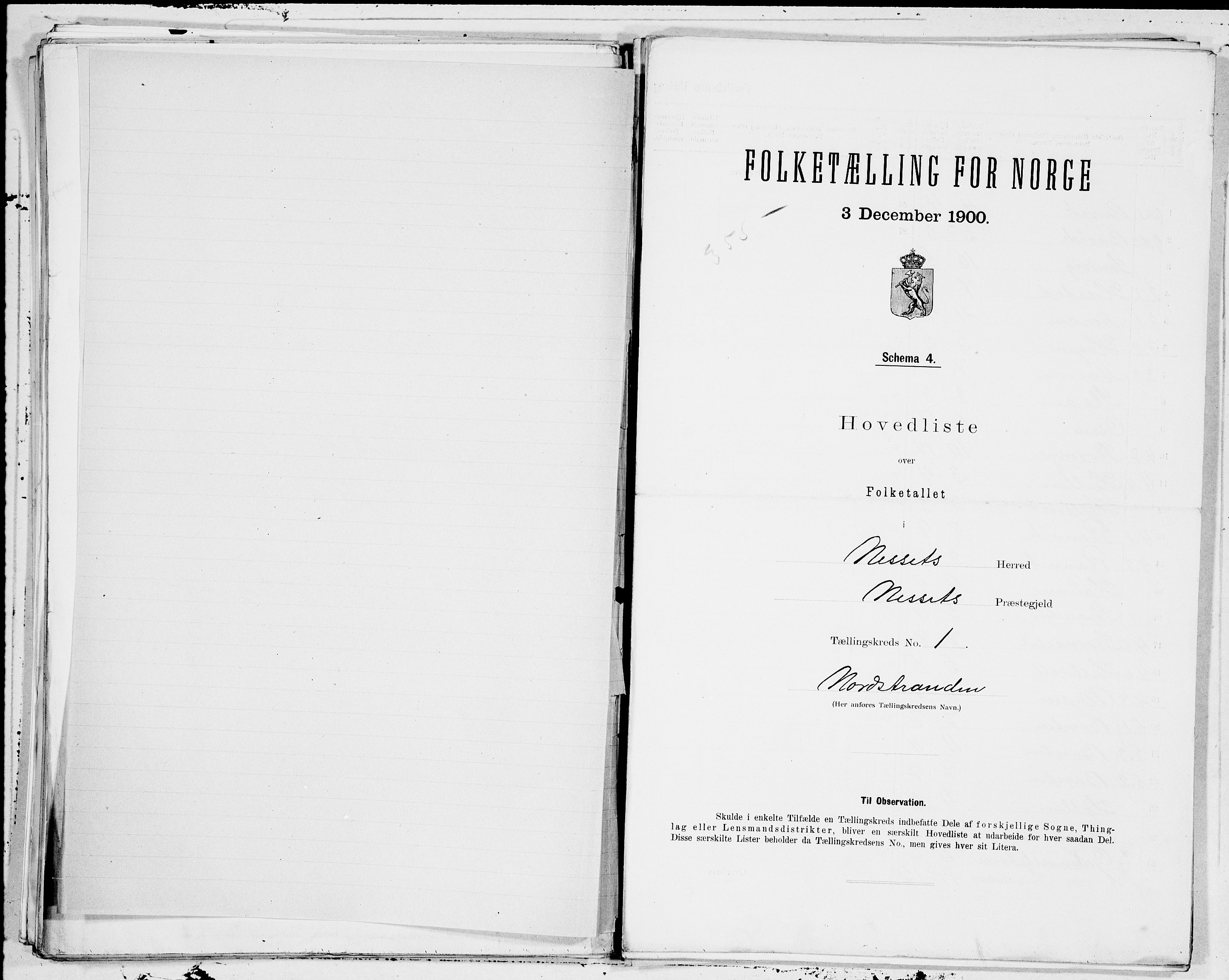 SAT, Folketelling 1900 for 1543 Nesset herred, 1900, s. 2