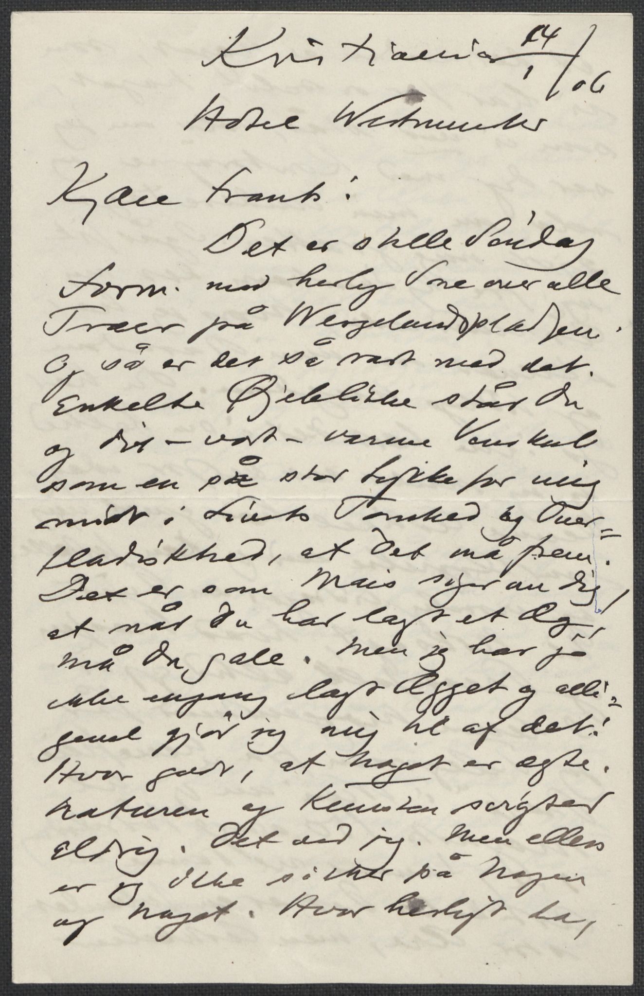 Beyer, Frants, RA/PA-0132/F/L0001: Brev fra Edvard Grieg til Frantz Beyer og "En del optegnelser som kan tjene til kommentar til brevene" av Marie Beyer, 1872-1907, s. 841