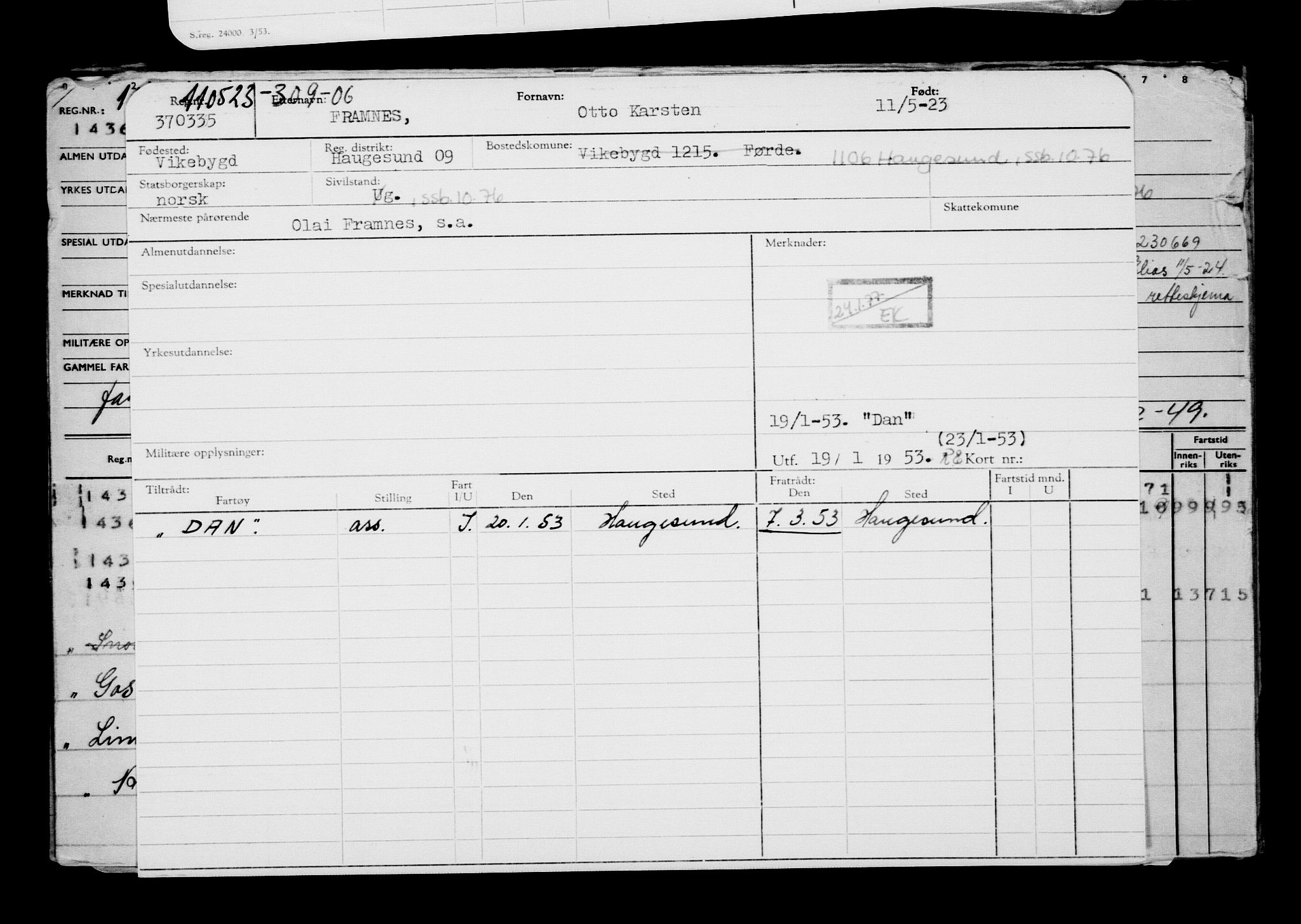 Direktoratet for sjømenn, AV/RA-S-3545/G/Gb/L0219: Hovedkort, 1923, s. 5