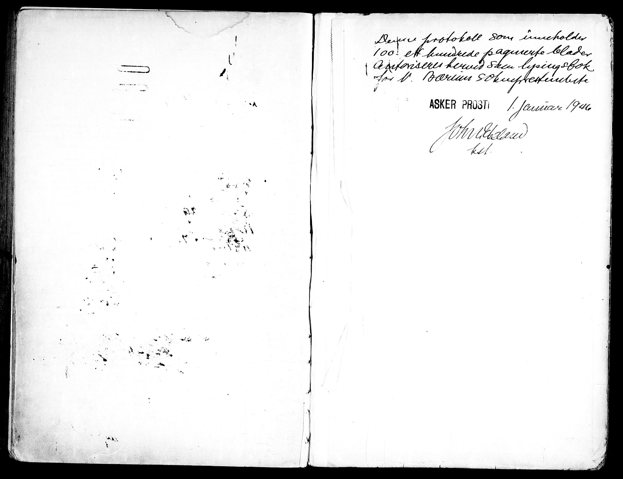 Vestre Bærum prestekontor Kirkebøker, AV/SAO-A-10209a/H/L0002: Lysningsprotokoll nr. 2, 1941-1956