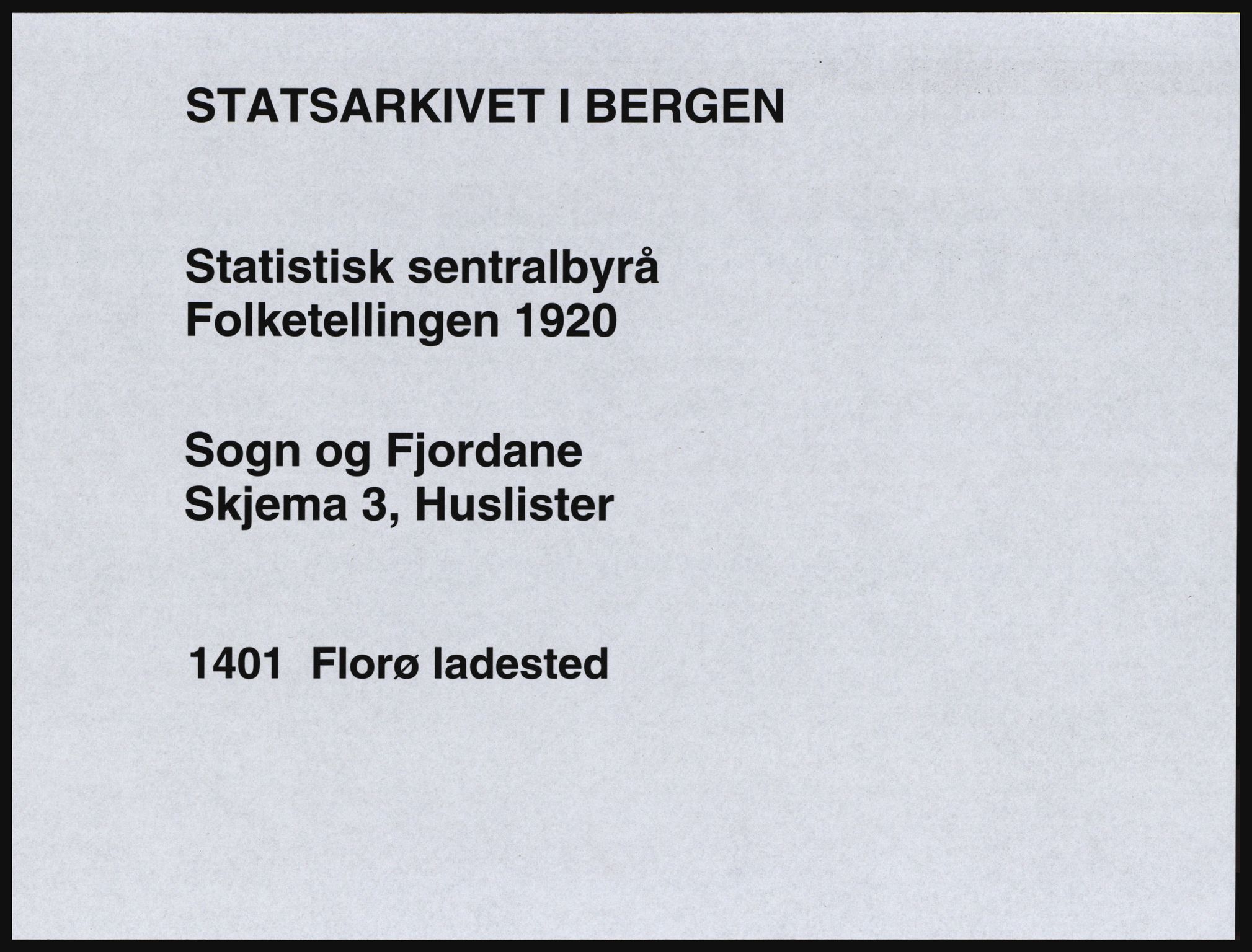 SAB, Folketelling 1920 for 1401 Florø ladested, 1920, s. 14