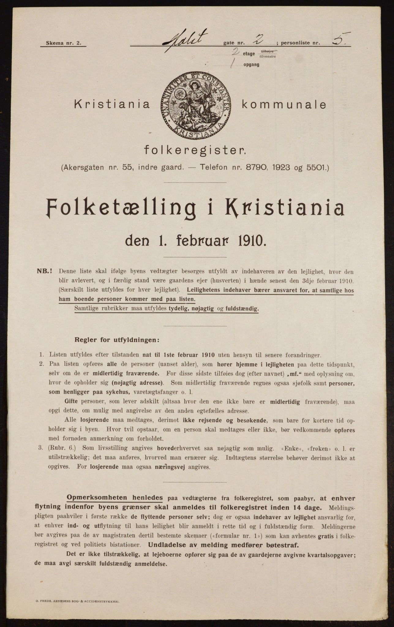 OBA, Kommunal folketelling 1.2.1910 for Kristiania, 1910, s. 40149