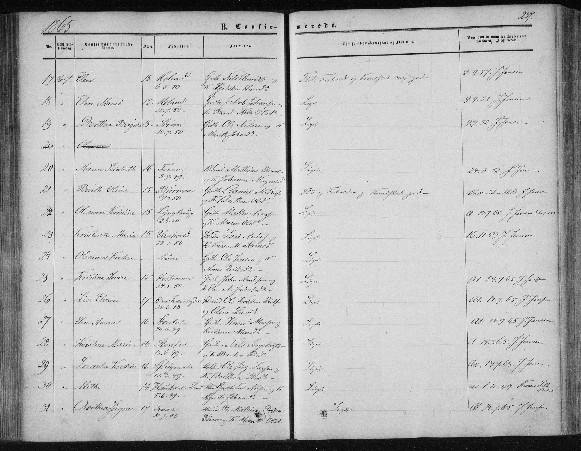 Ministerialprotokoller, klokkerbøker og fødselsregistre - Nordland, AV/SAT-A-1459/820/L0293: Ministerialbok nr. 820A14, 1855-1865, s. 237