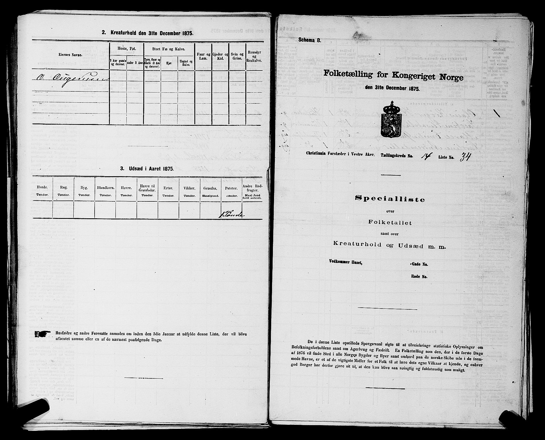 RA, Folketelling 1875 for 0218aP Vestre Aker prestegjeld, 1875, s. 2310