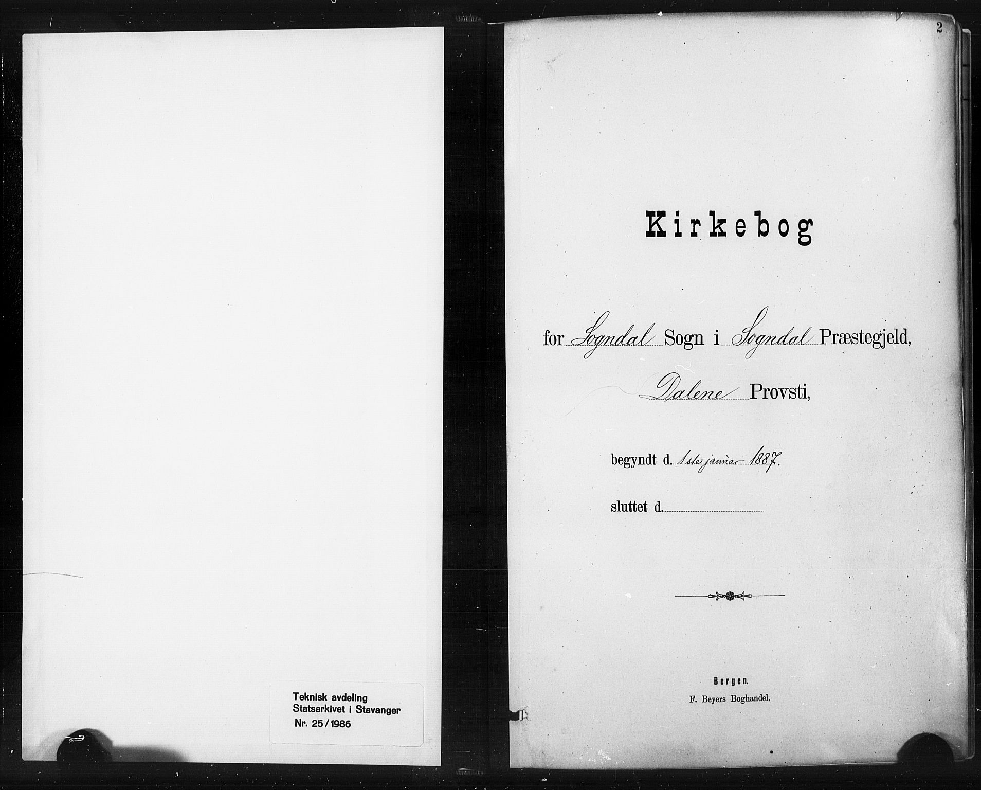 Sokndal sokneprestkontor, SAST/A-101808: Ministerialbok nr. A 11.1, 1887-1905, s. 2