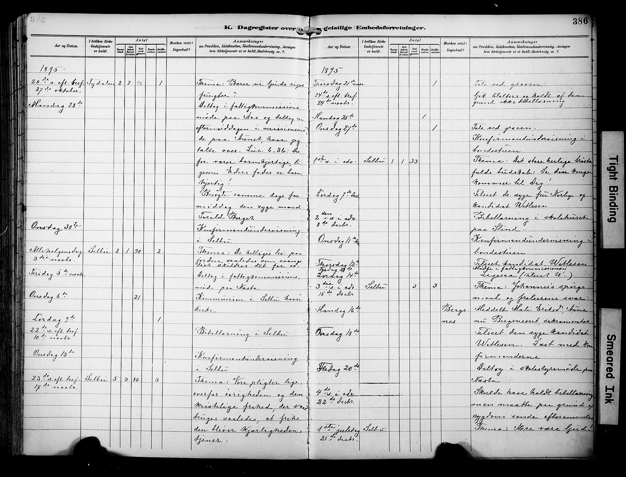 Ministerialprotokoller, klokkerbøker og fødselsregistre - Sør-Trøndelag, SAT/A-1456/695/L1149: Ministerialbok nr. 695A09, 1891-1902, s. 386