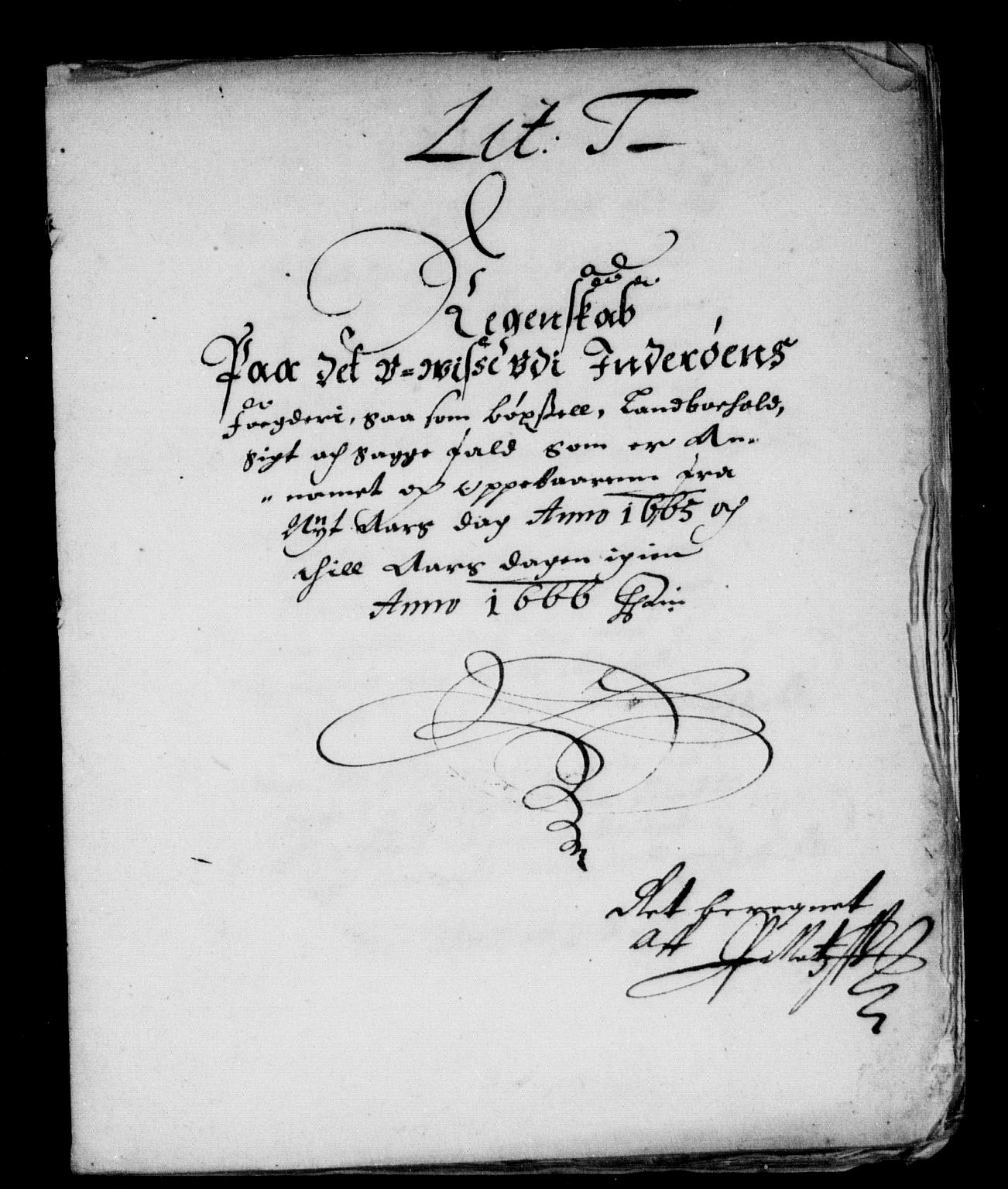 Rentekammeret inntil 1814, Reviderte regnskaper, Stiftamtstueregnskaper, Trondheim stiftamt og Nordland amt, RA/EA-6044/R/Rd/L0012: Trondheim stiftamt, 1665