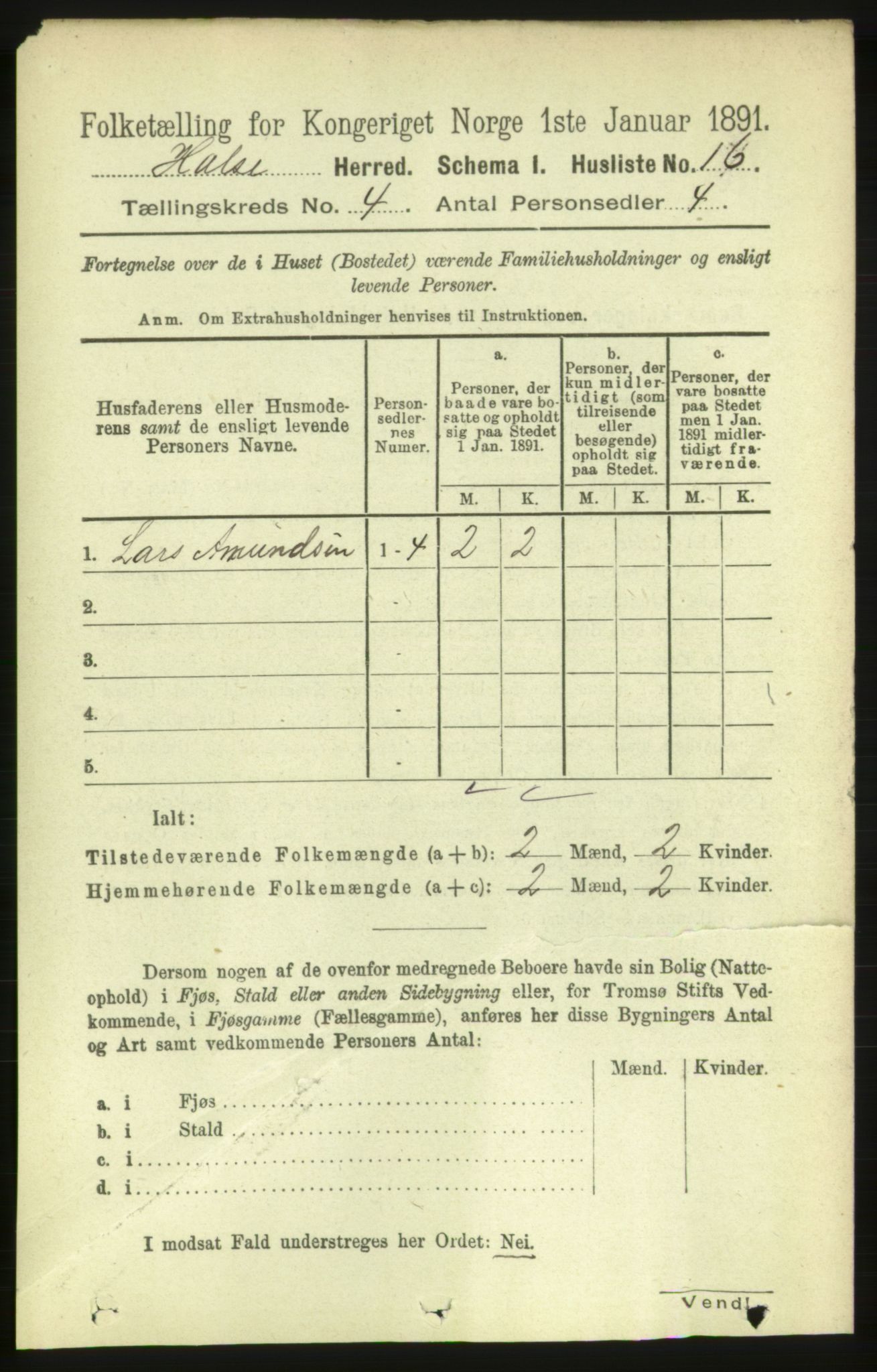 RA, Folketelling 1891 for 1571 Halsa herred, 1891, s. 954