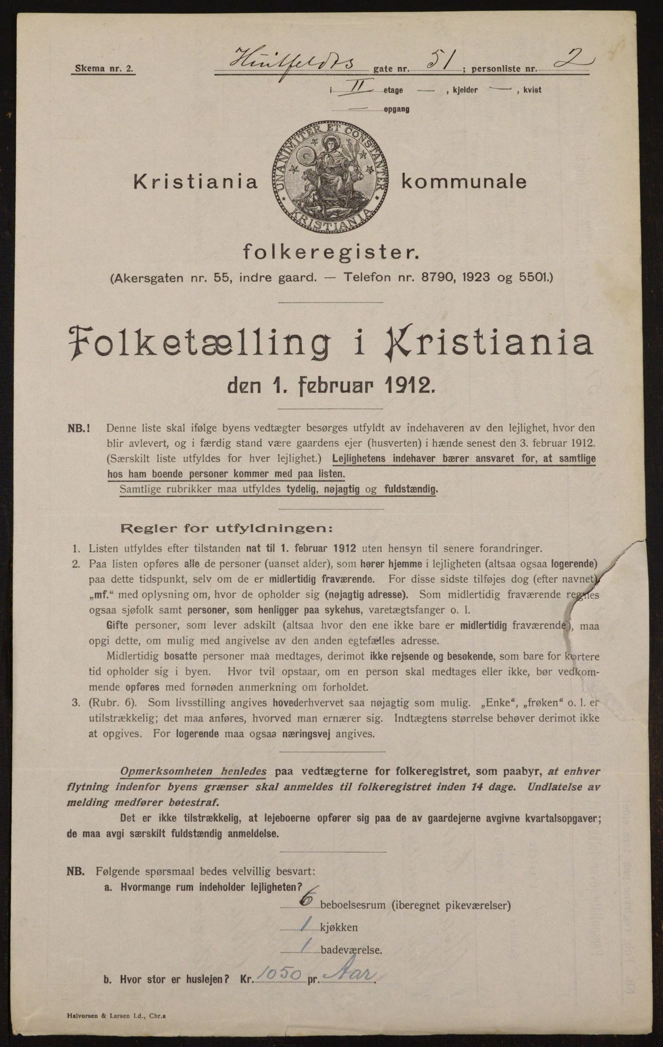 OBA, Kommunal folketelling 1.2.1912 for Kristiania, 1912, s. 42609