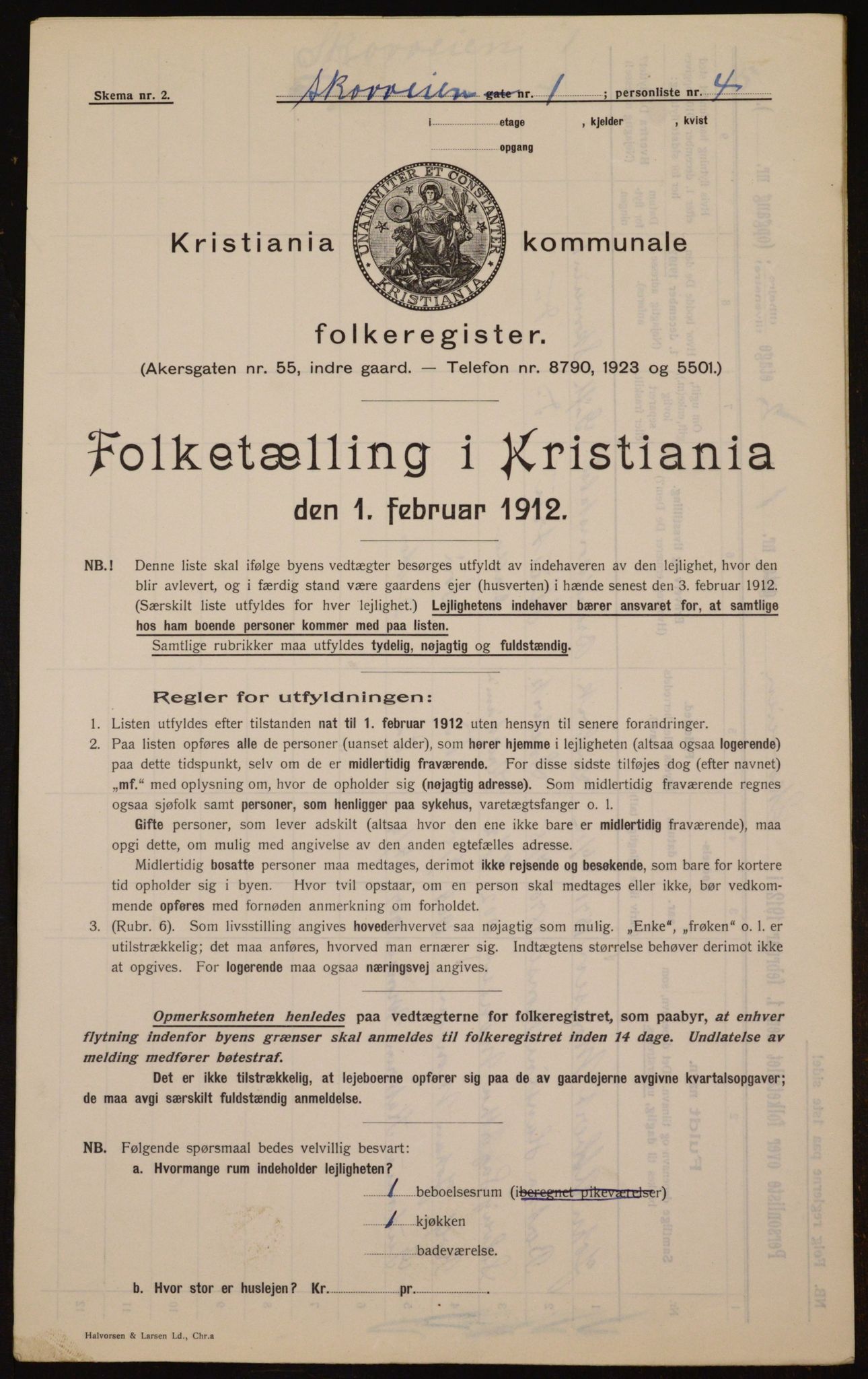 OBA, Kommunal folketelling 1.2.1912 for Kristiania, 1912, s. 96674