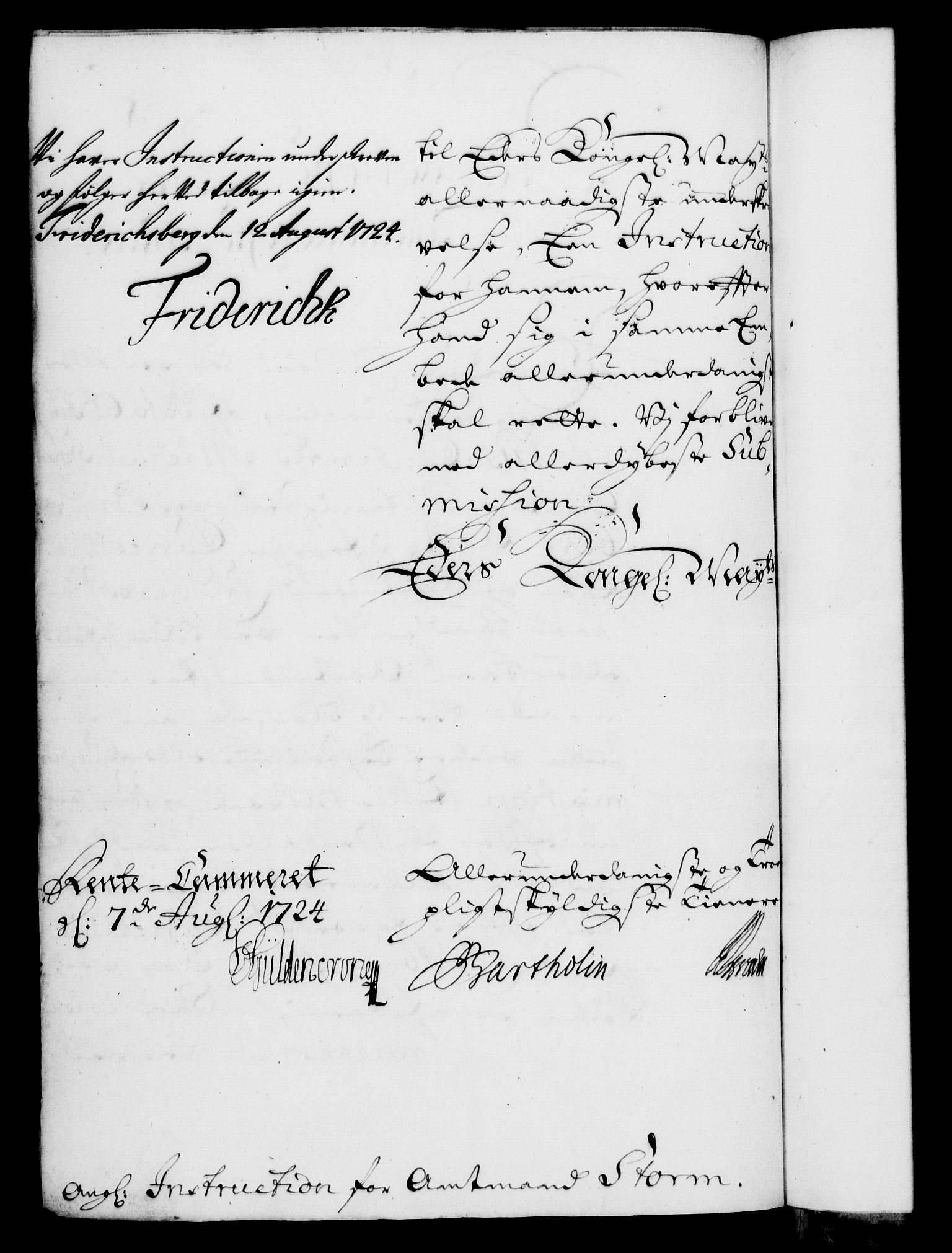 Rentekammeret, Kammerkanselliet, RA/EA-3111/G/Gf/Gfa/L0007: Norsk relasjons- og resolusjonsprotokoll (merket RK 52.7), 1724, s. 663