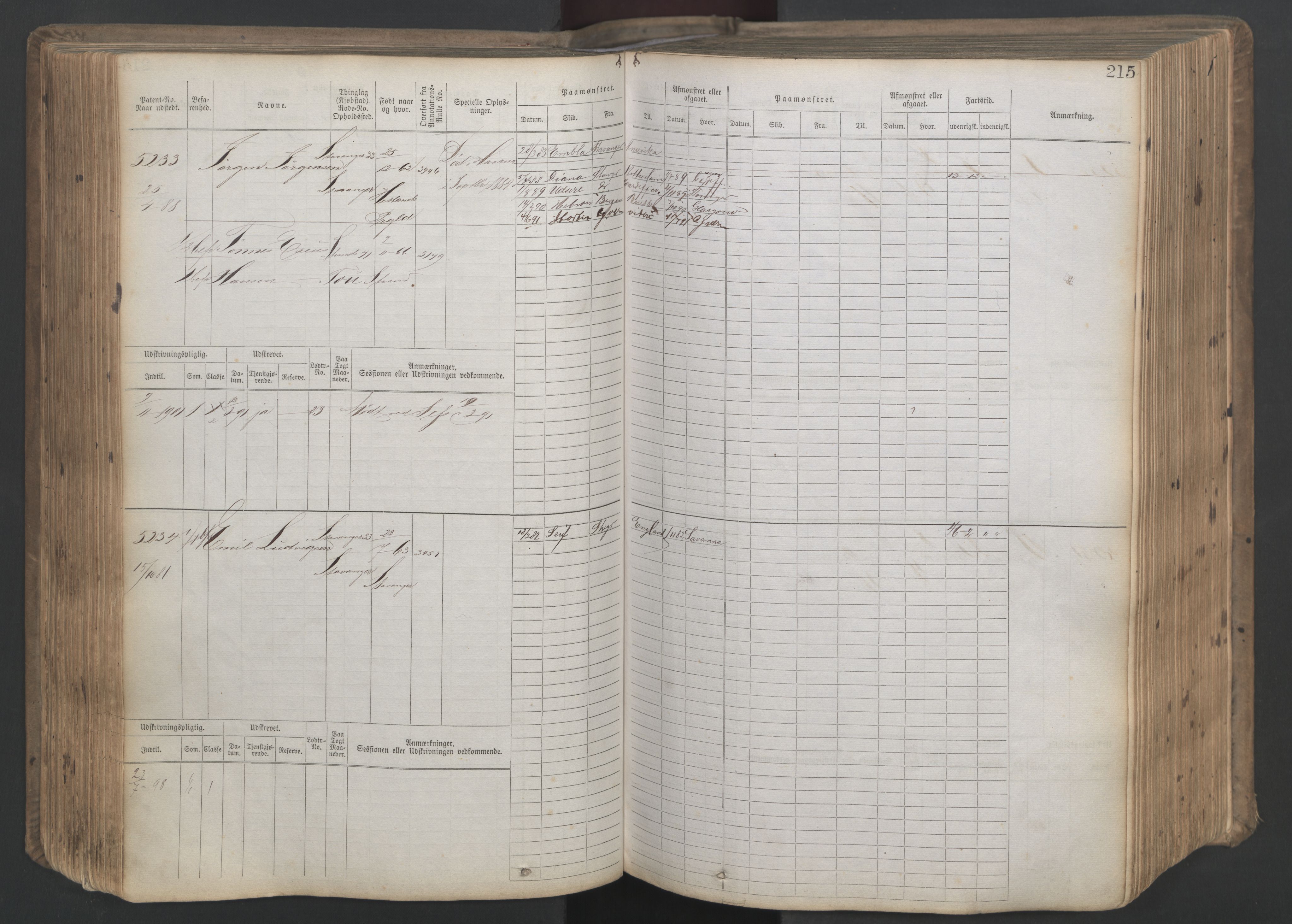 Stavanger sjømannskontor, AV/SAST-A-102006/F/Fb/Fbb/L0020: Sjøfartshovedrulle patnentnr. 4803-6004 (dublett), 1879, s. 220