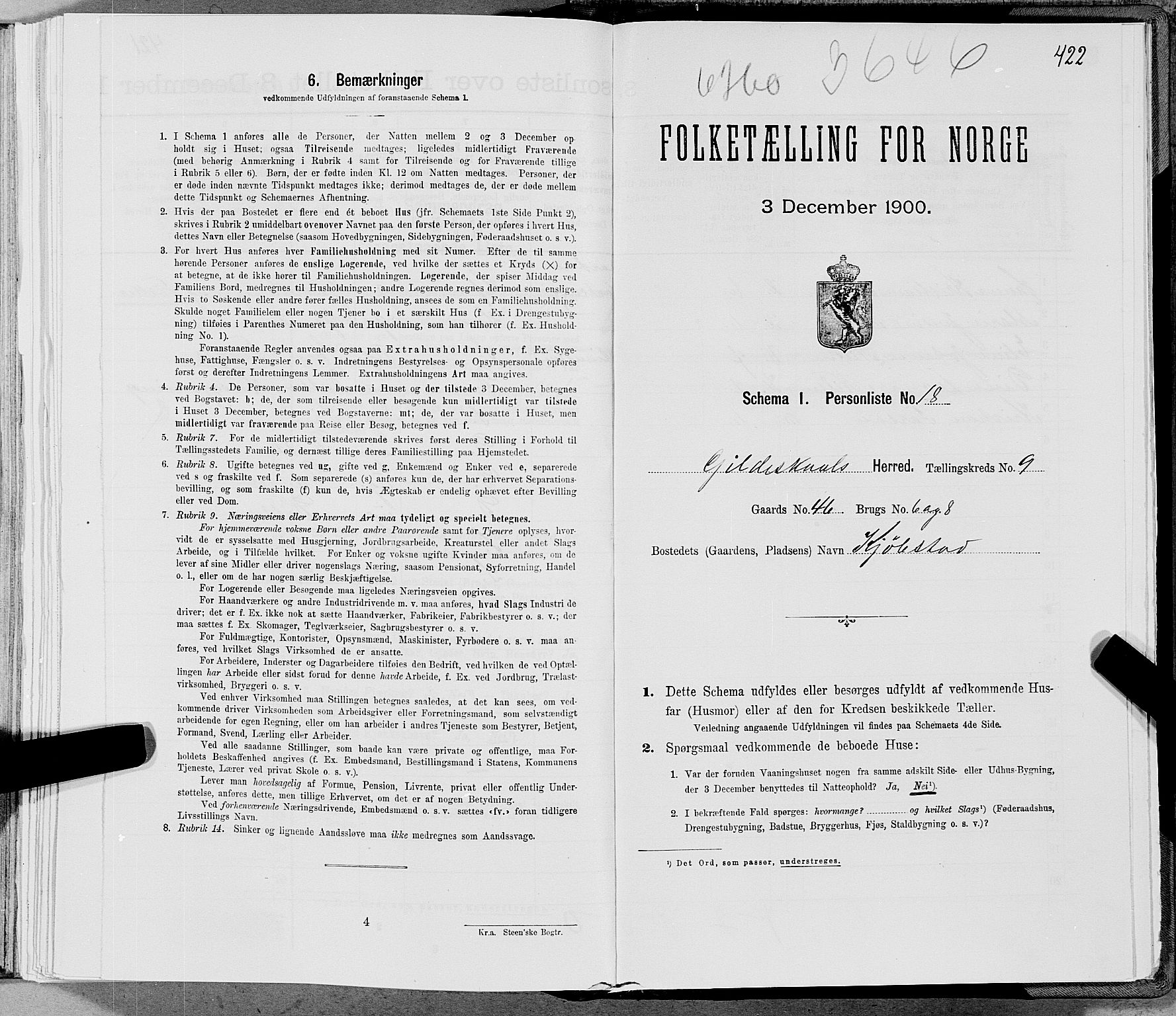 SAT, Folketelling 1900 for 1838 Gildeskål herred, 1900, s. 938