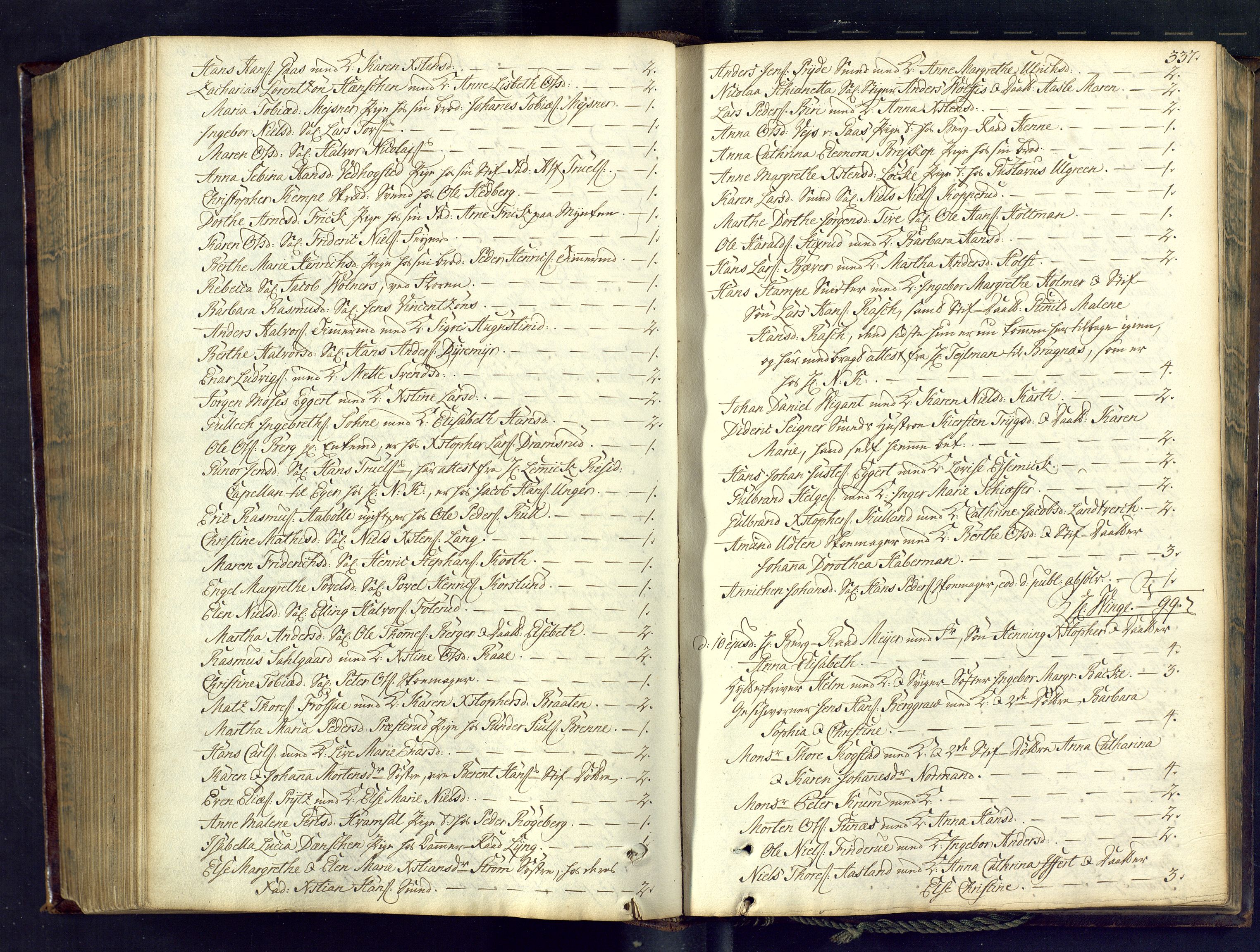 Kongsberg kirkebøker, AV/SAKO-A-22/M/Ma/L0006: Kommunikantprotokoll nr. 6, 1761-1766, s. 337