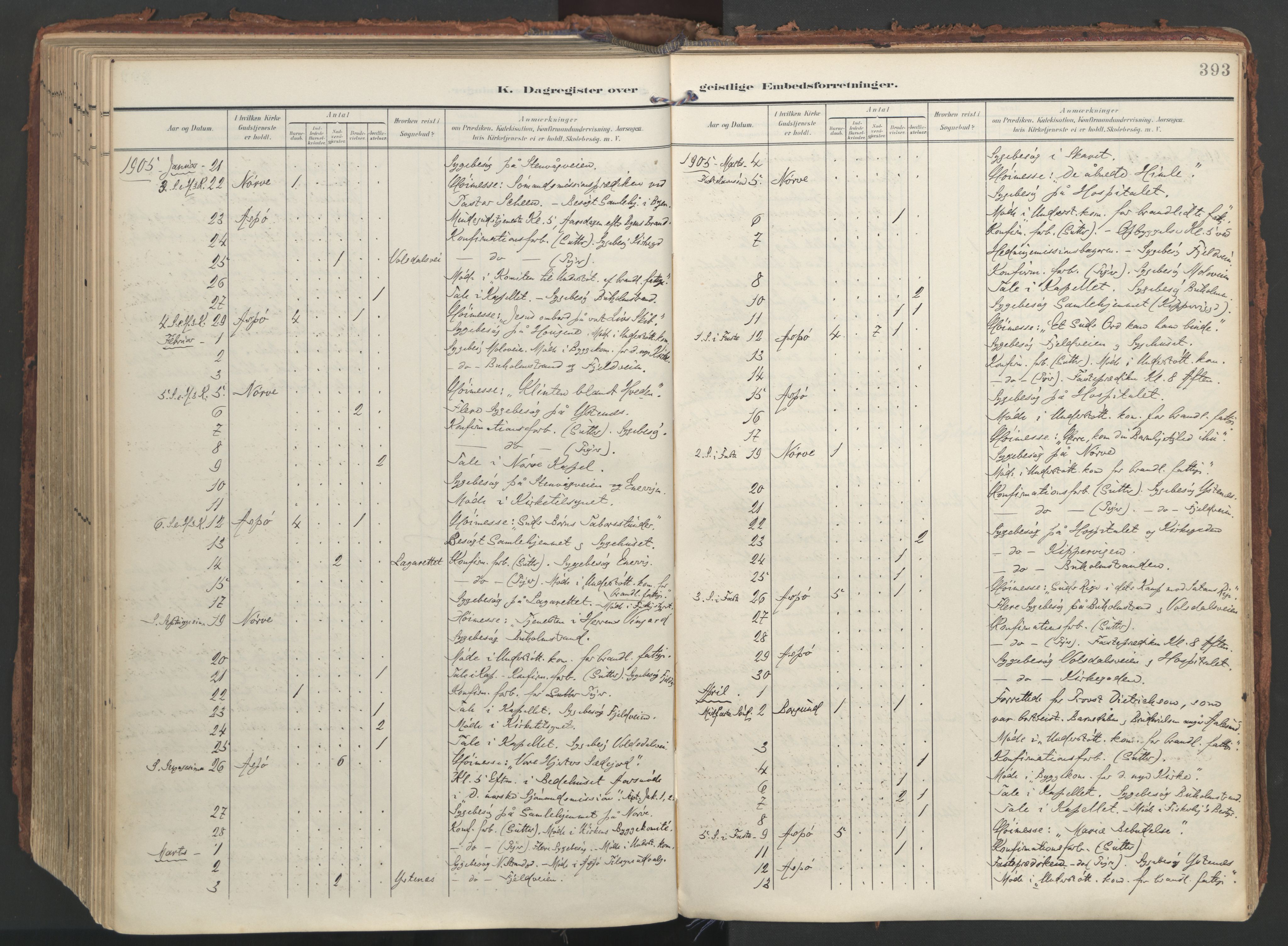 Ministerialprotokoller, klokkerbøker og fødselsregistre - Møre og Romsdal, AV/SAT-A-1454/529/L0459: Ministerialbok nr. 529A09, 1904-1917, s. 393