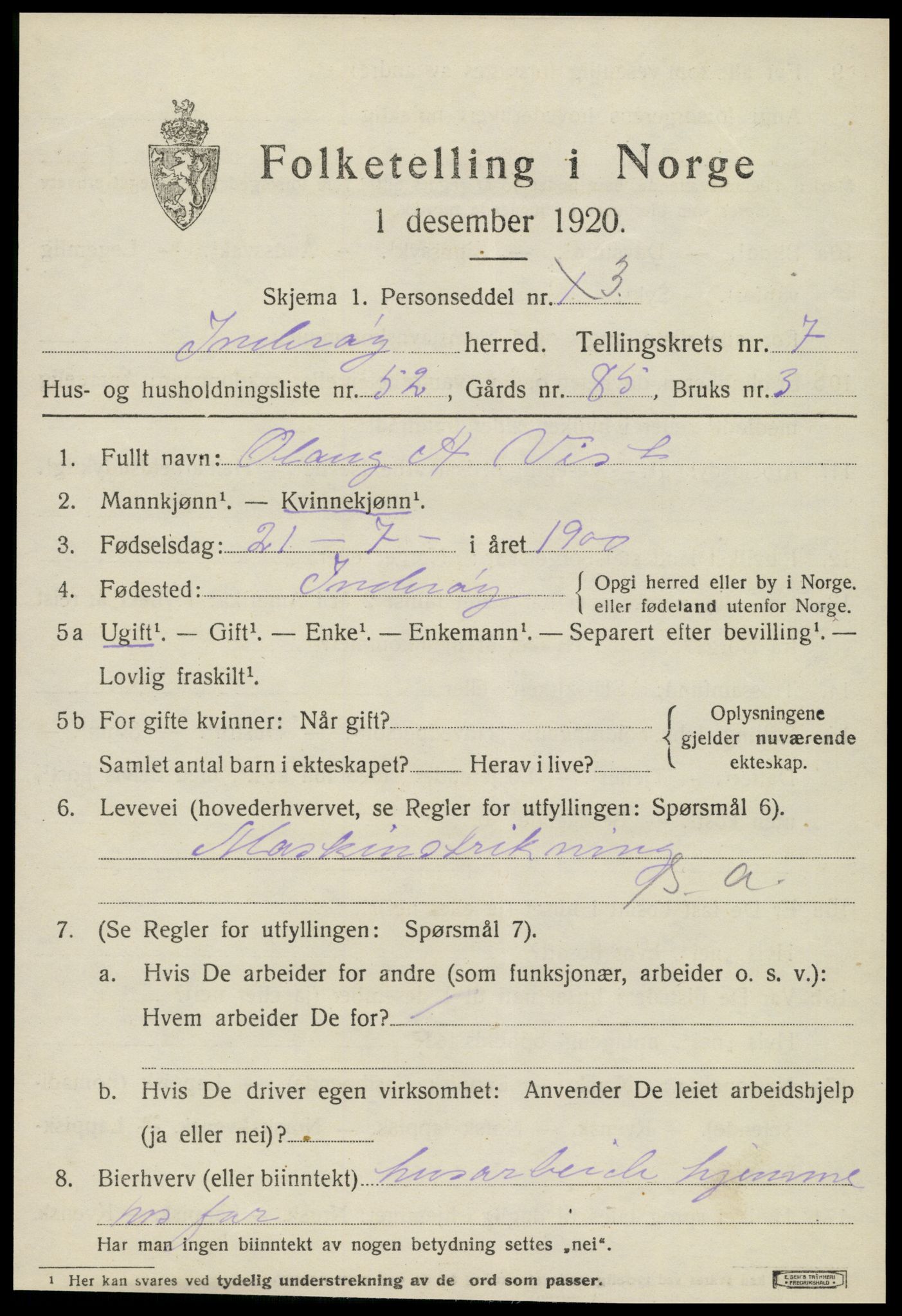 SAT, Folketelling 1920 for 1729 Inderøy herred, 1920, s. 5595
