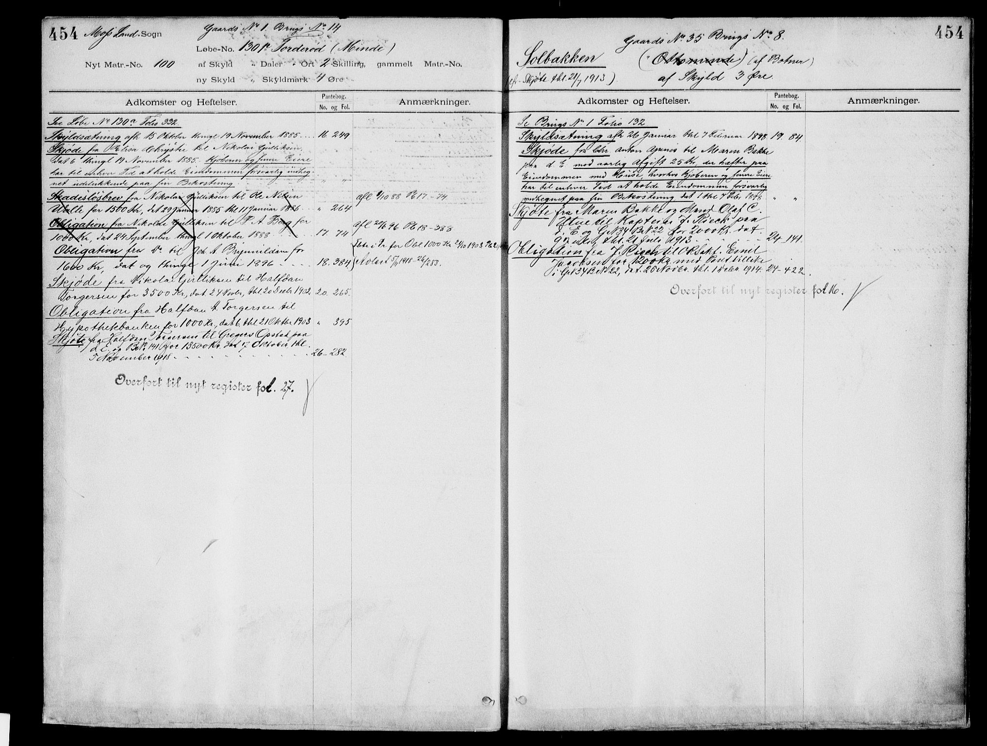 Moss sorenskriveri, SAO/A-10168: Panteregister nr. IV 3b, 1769-1926, s. 454