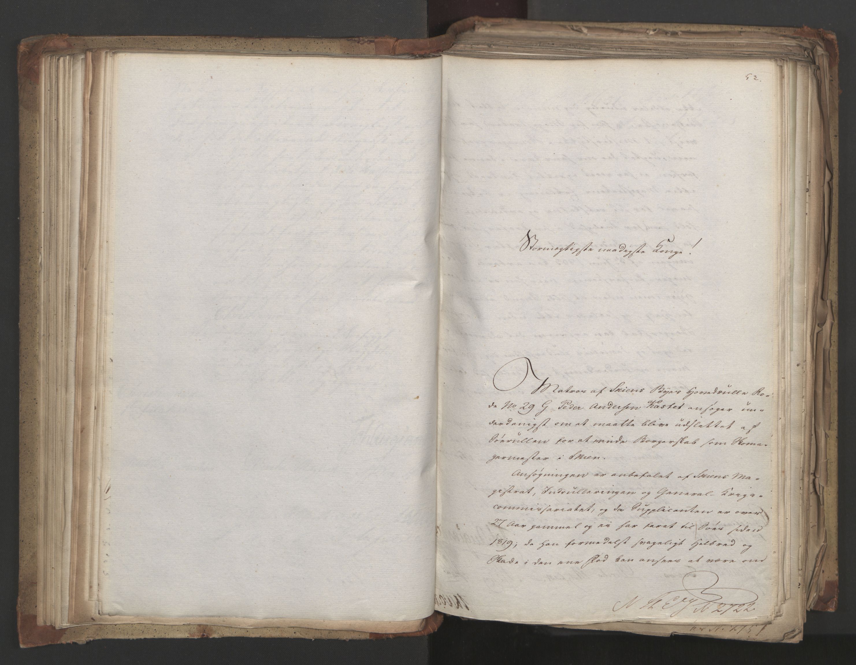 Statsrådsavdelingen i Stockholm, AV/RA-S-1003/D/Da/L0043: Regjeringsinnstillinger nr. 2706-2845, 1825, s. 96