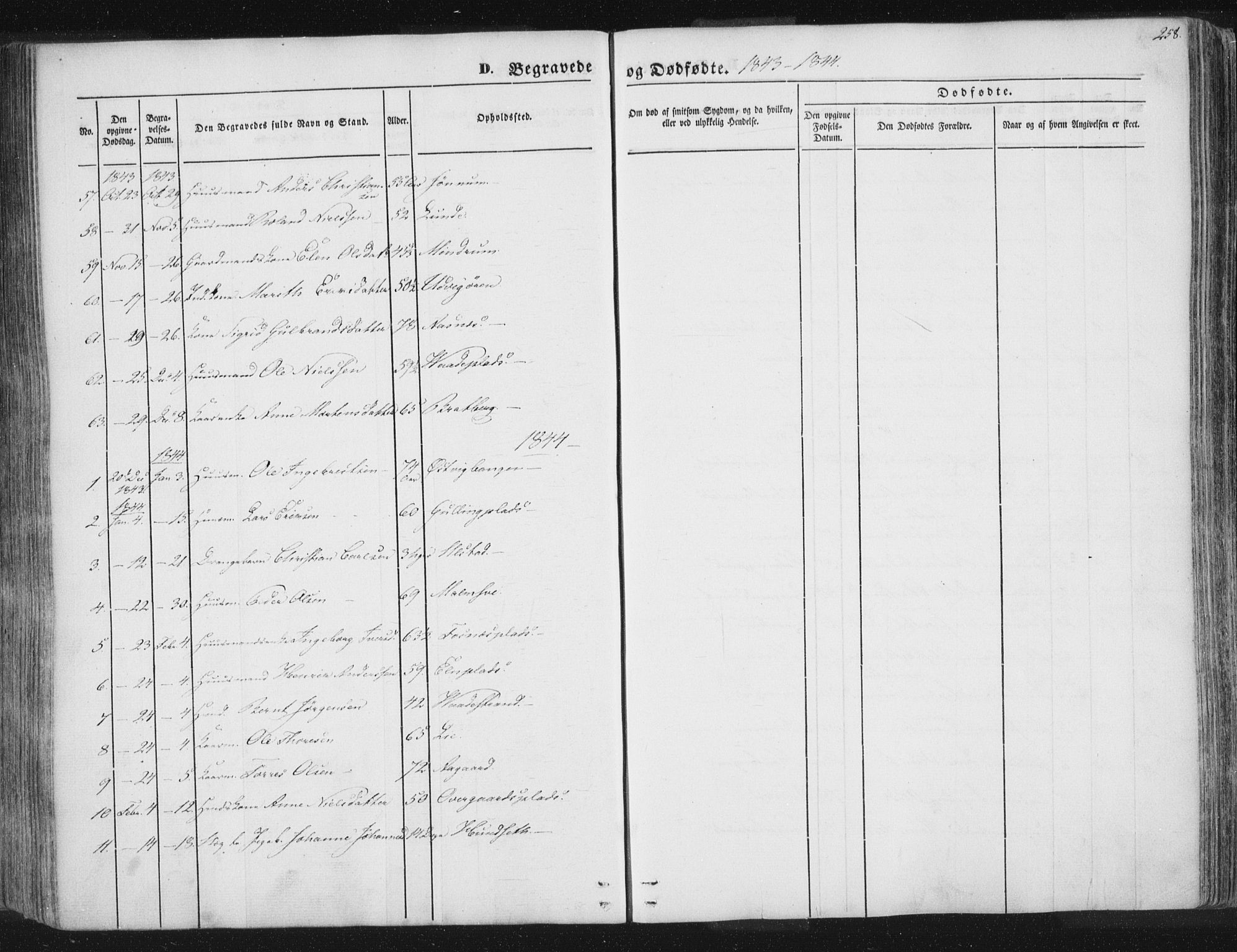 Ministerialprotokoller, klokkerbøker og fødselsregistre - Nord-Trøndelag, AV/SAT-A-1458/741/L0392: Ministerialbok nr. 741A06, 1836-1848, s. 258