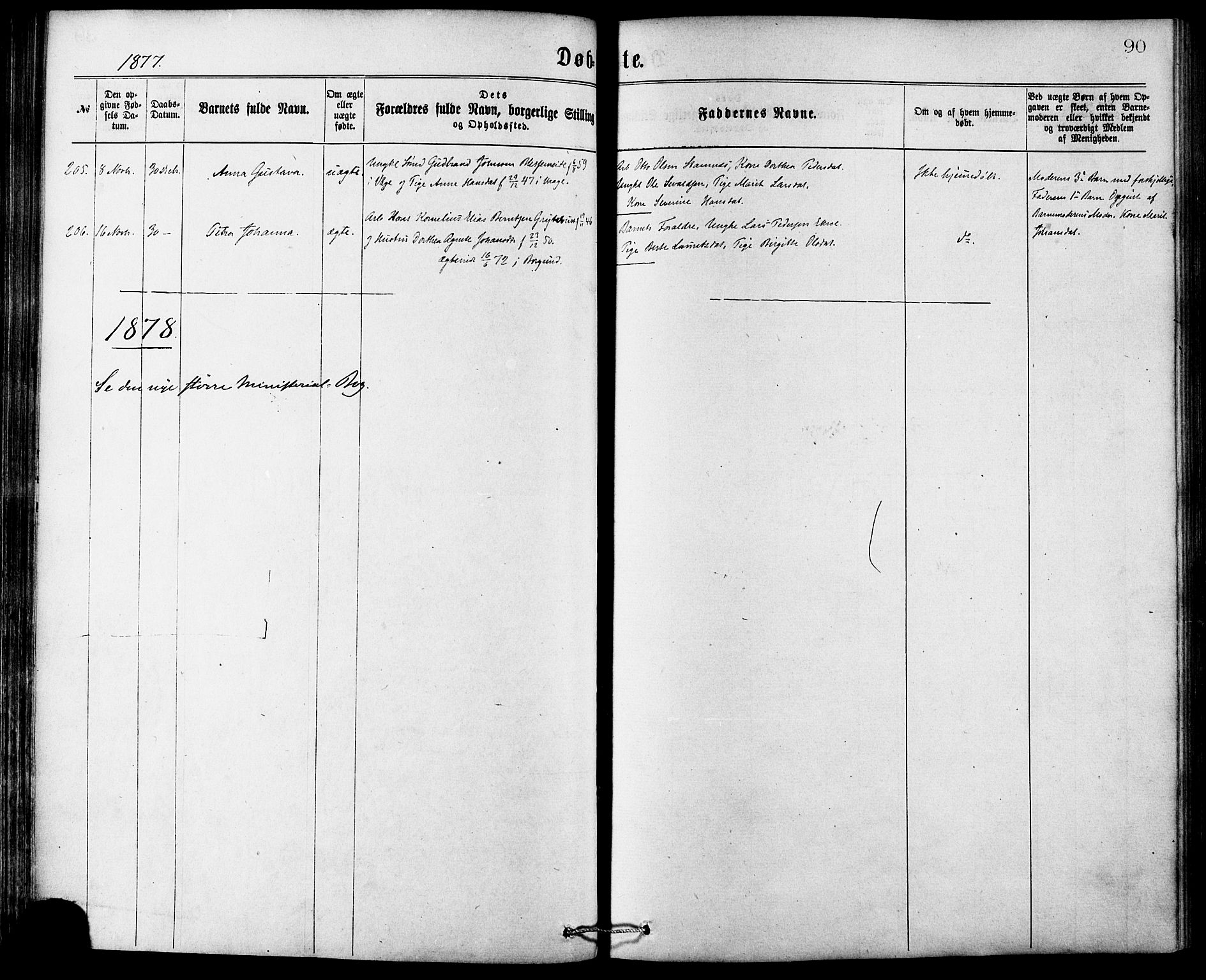 Ministerialprotokoller, klokkerbøker og fødselsregistre - Møre og Romsdal, SAT/A-1454/529/L0453: Ministerialbok nr. 529A03, 1872-1877, s. 90