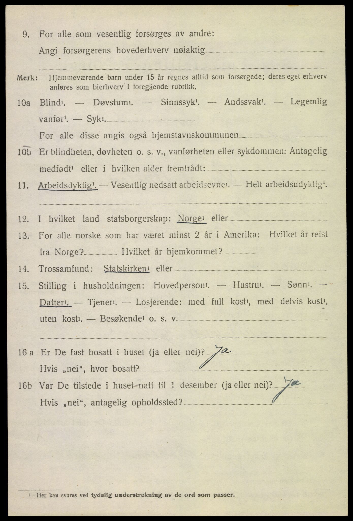 SAH, Folketelling 1920 for 0518 Nord-Fron herred, 1920, s. 2709