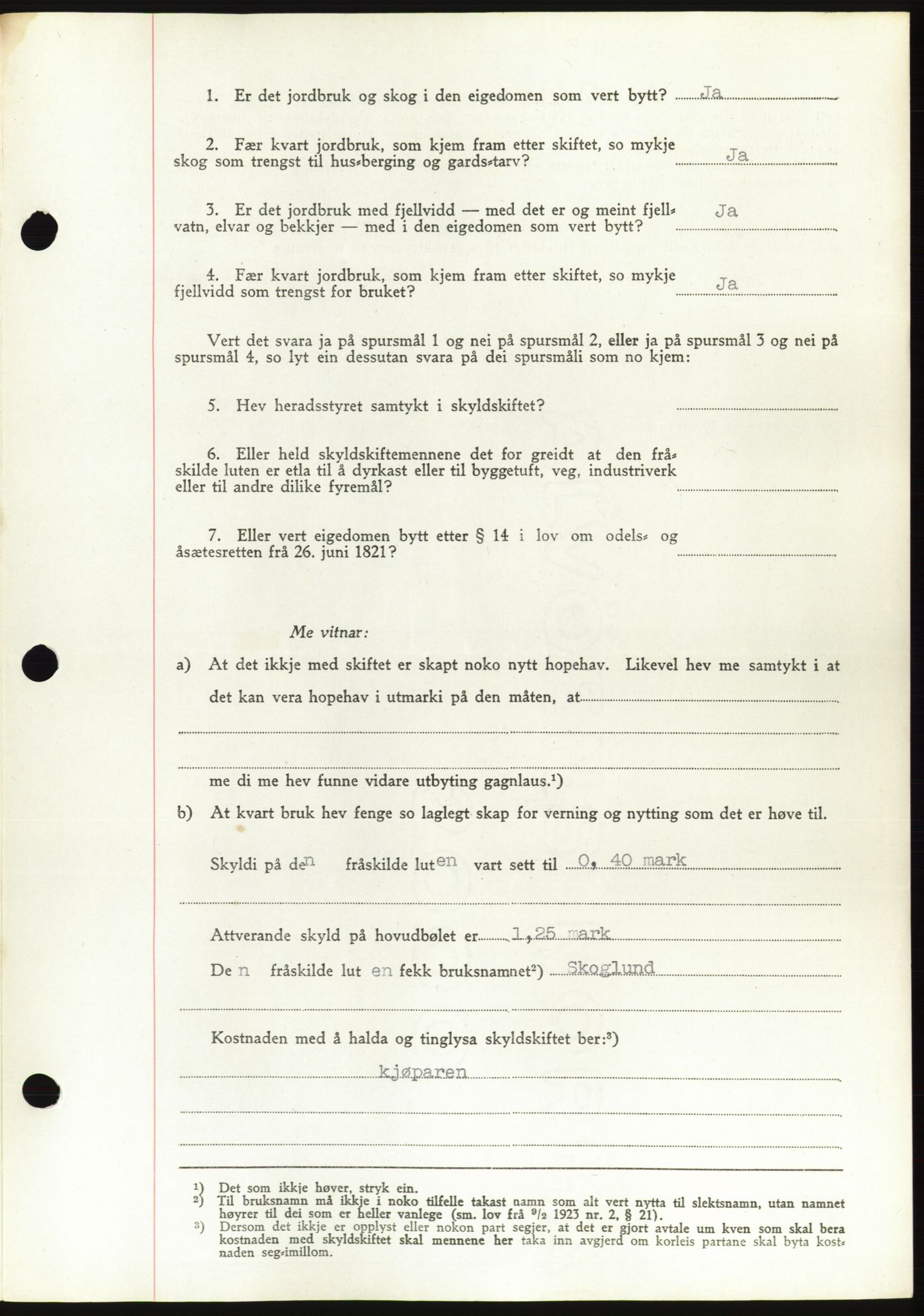 Søre Sunnmøre sorenskriveri, AV/SAT-A-4122/1/2/2C/L0077: Pantebok nr. 3A, 1945-1946, Dagboknr: 708/1945