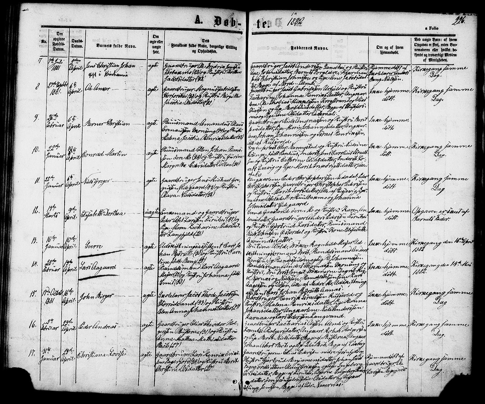 Ministerialprotokoller, klokkerbøker og fødselsregistre - Nordland, AV/SAT-A-1459/827/L0393: Ministerialbok nr. 827A05, 1863-1883, s. 226